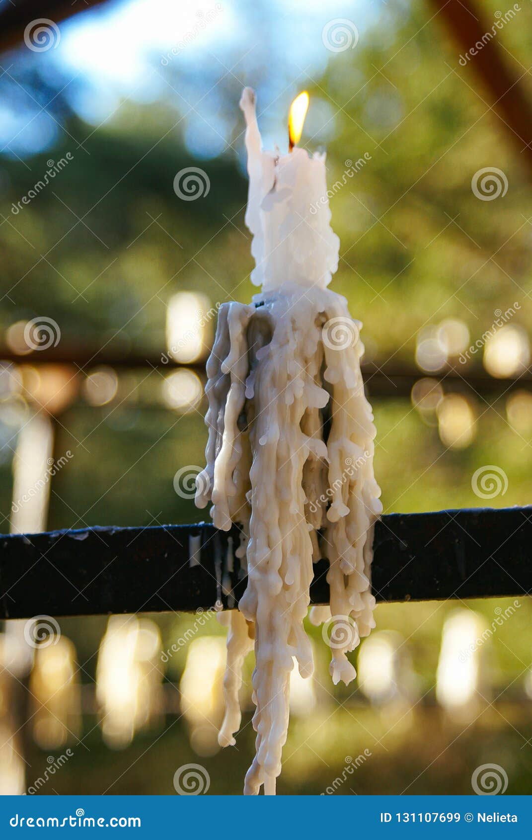 melting candle at la gruta