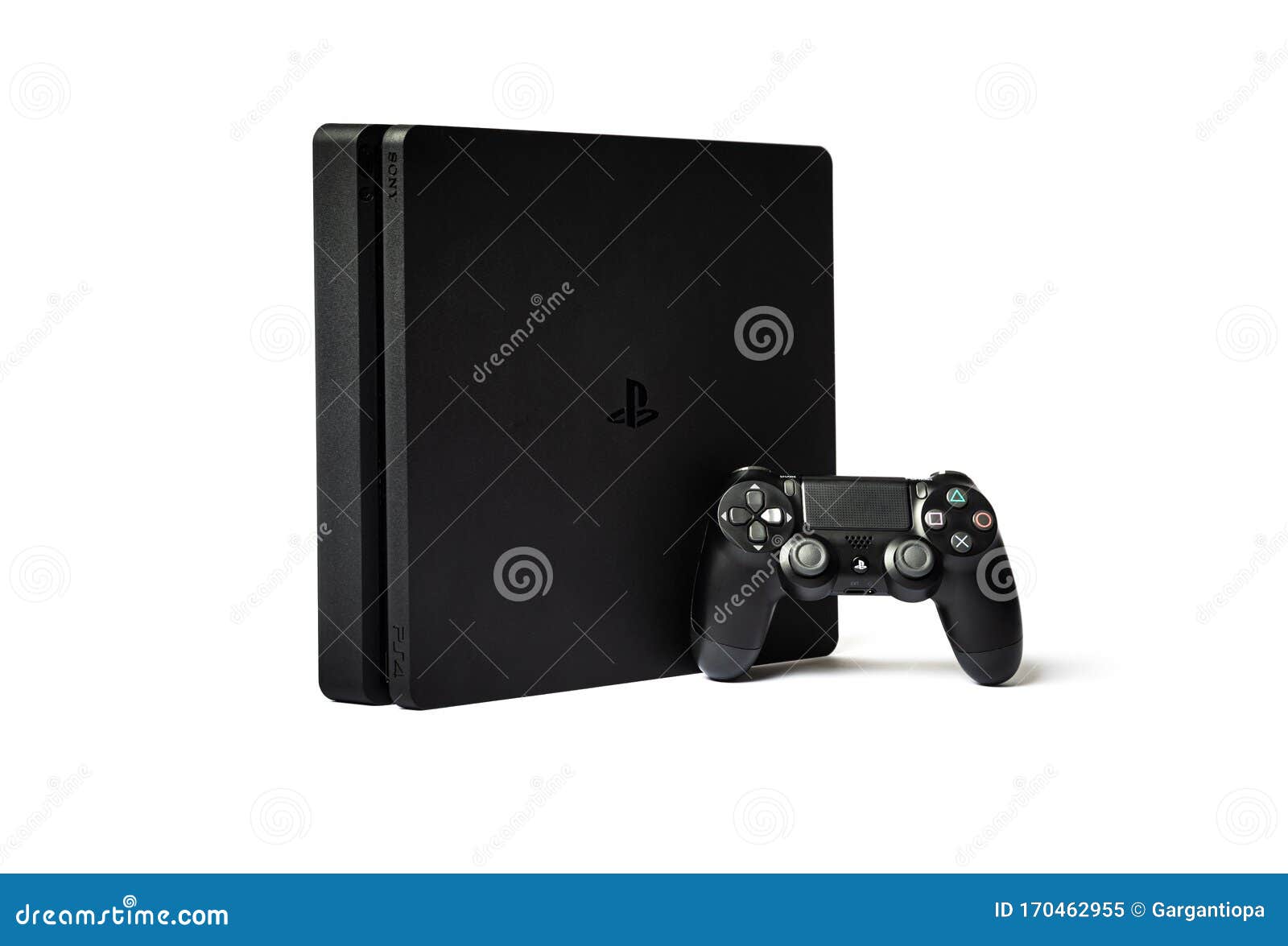 Sony PlayStation 4 E Controlador De Jogos Em Fundo Branco Imagem Editorial  - Imagem de divertimento, controle: 170462955