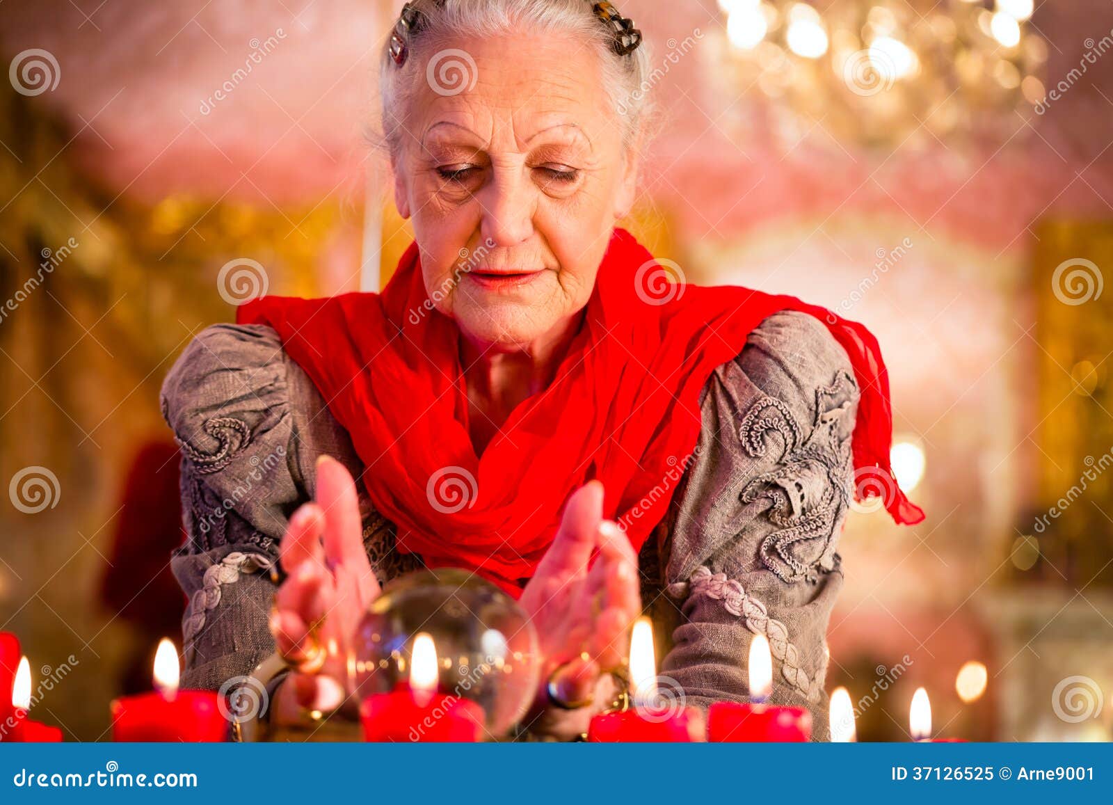 a seance using a cyrstal ball a seance using a cyrstal ball