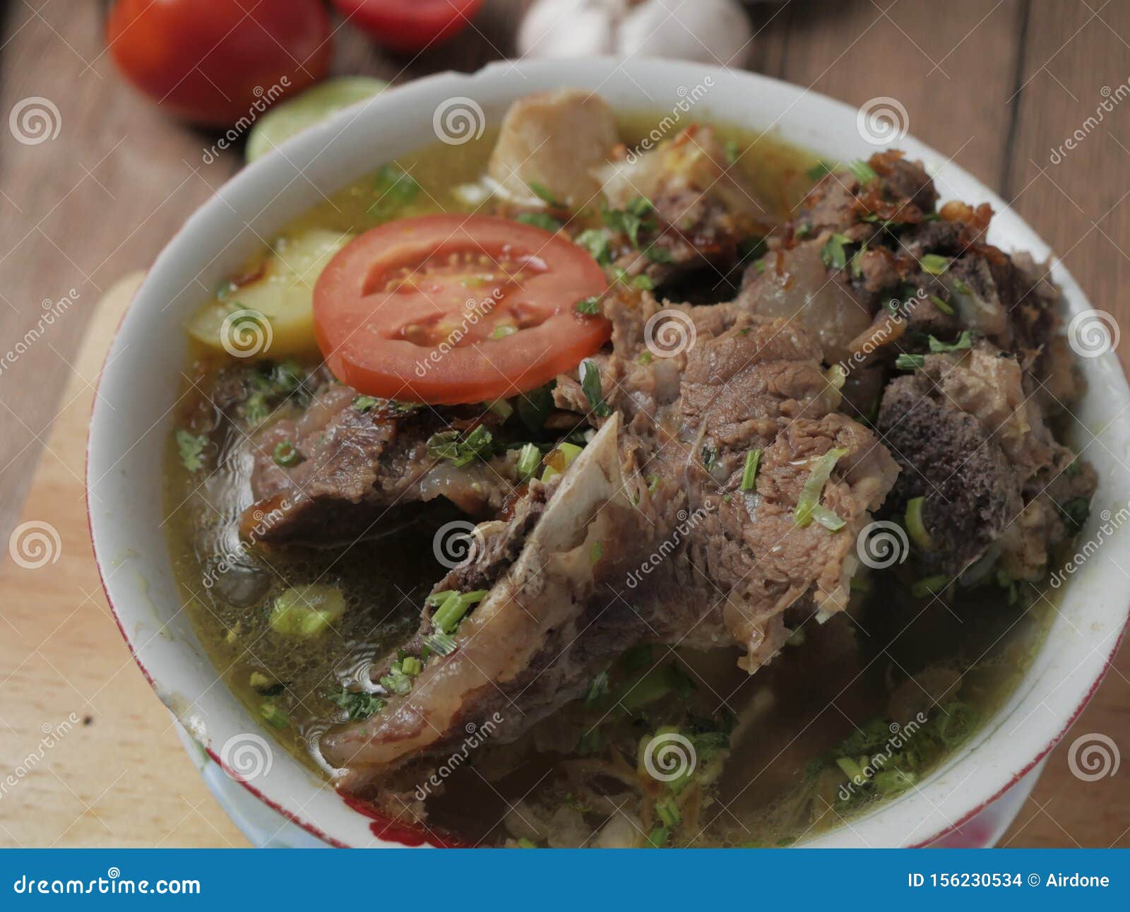 sop buntut or sop tulang sapi, indonesian oxtail soup