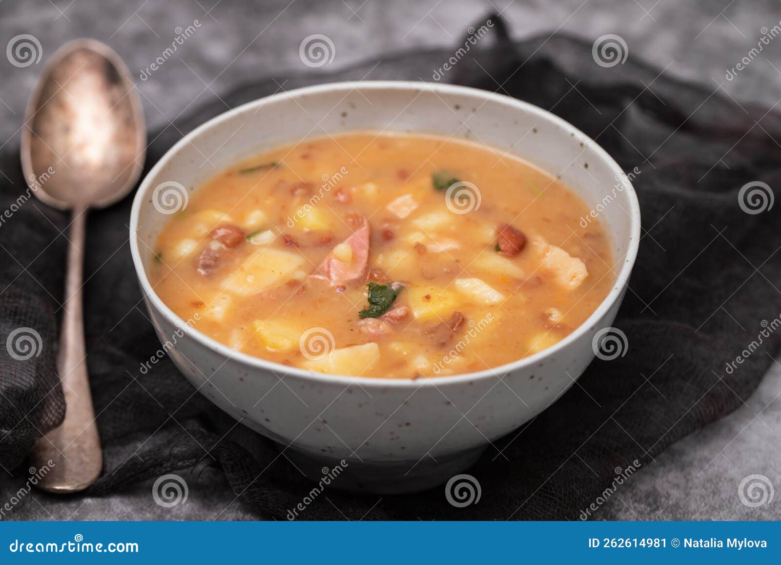 Sopa De Pedra Portuguese Stone Soup with Beans and Sausages in the ...