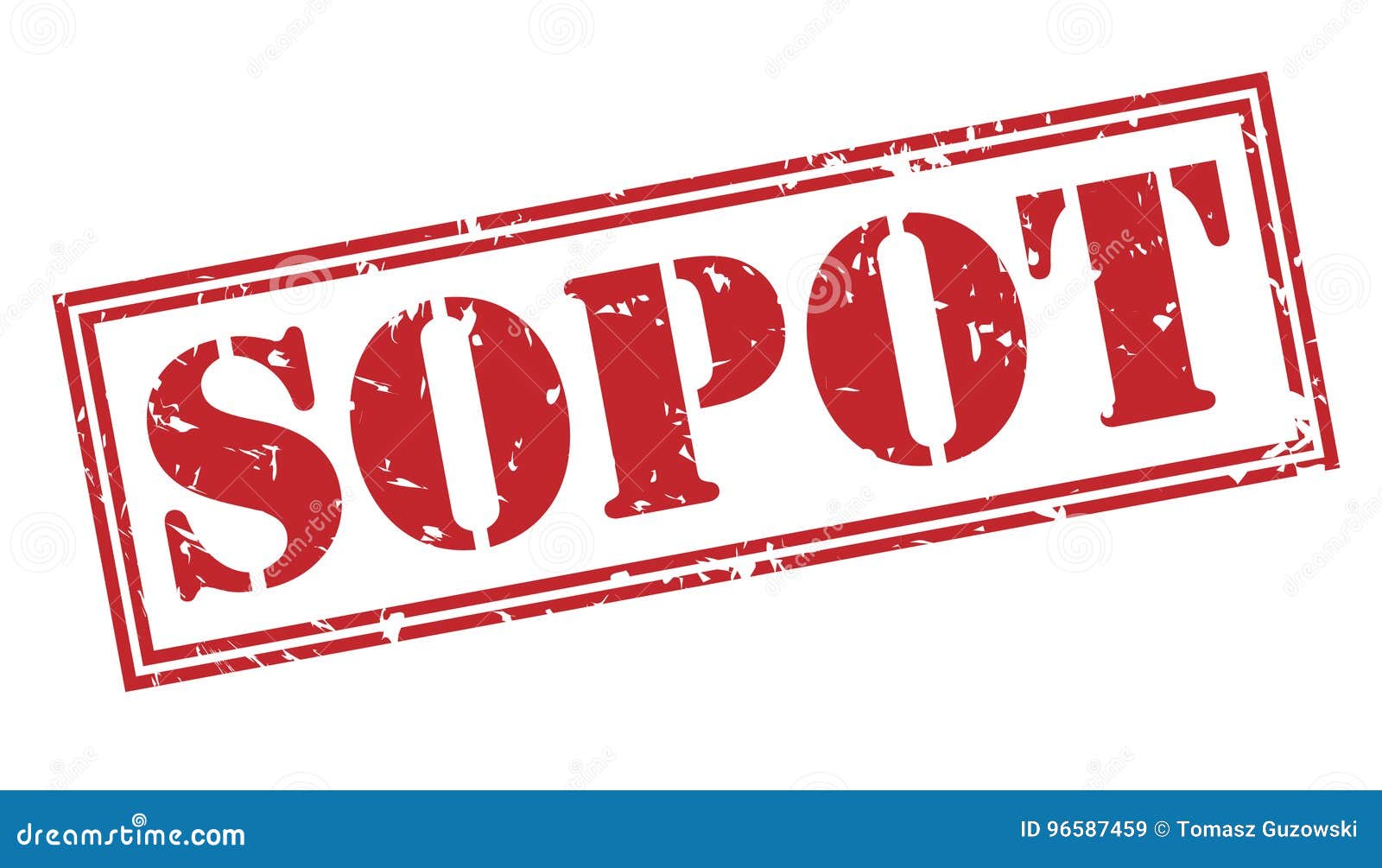 Sopot Red Stamp RoyaltyFree Stock Photography