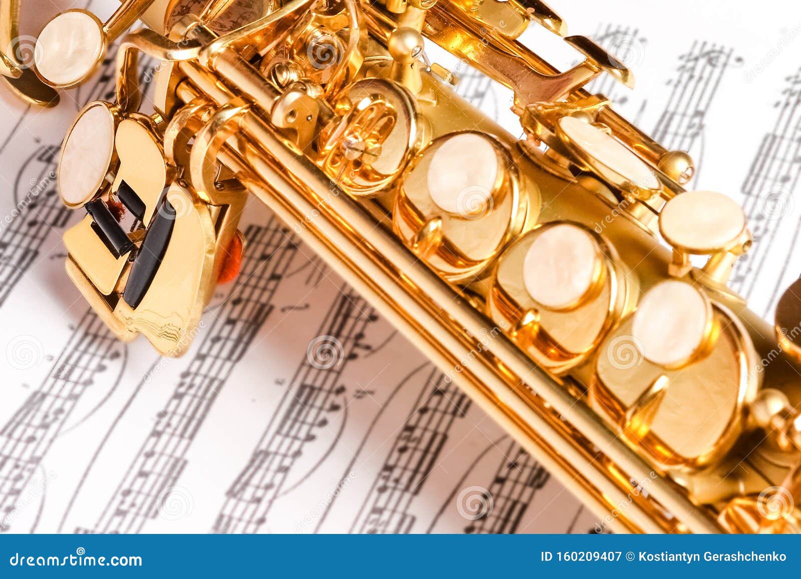 Soprano Saxophone on White Background Stock Image Image of composer