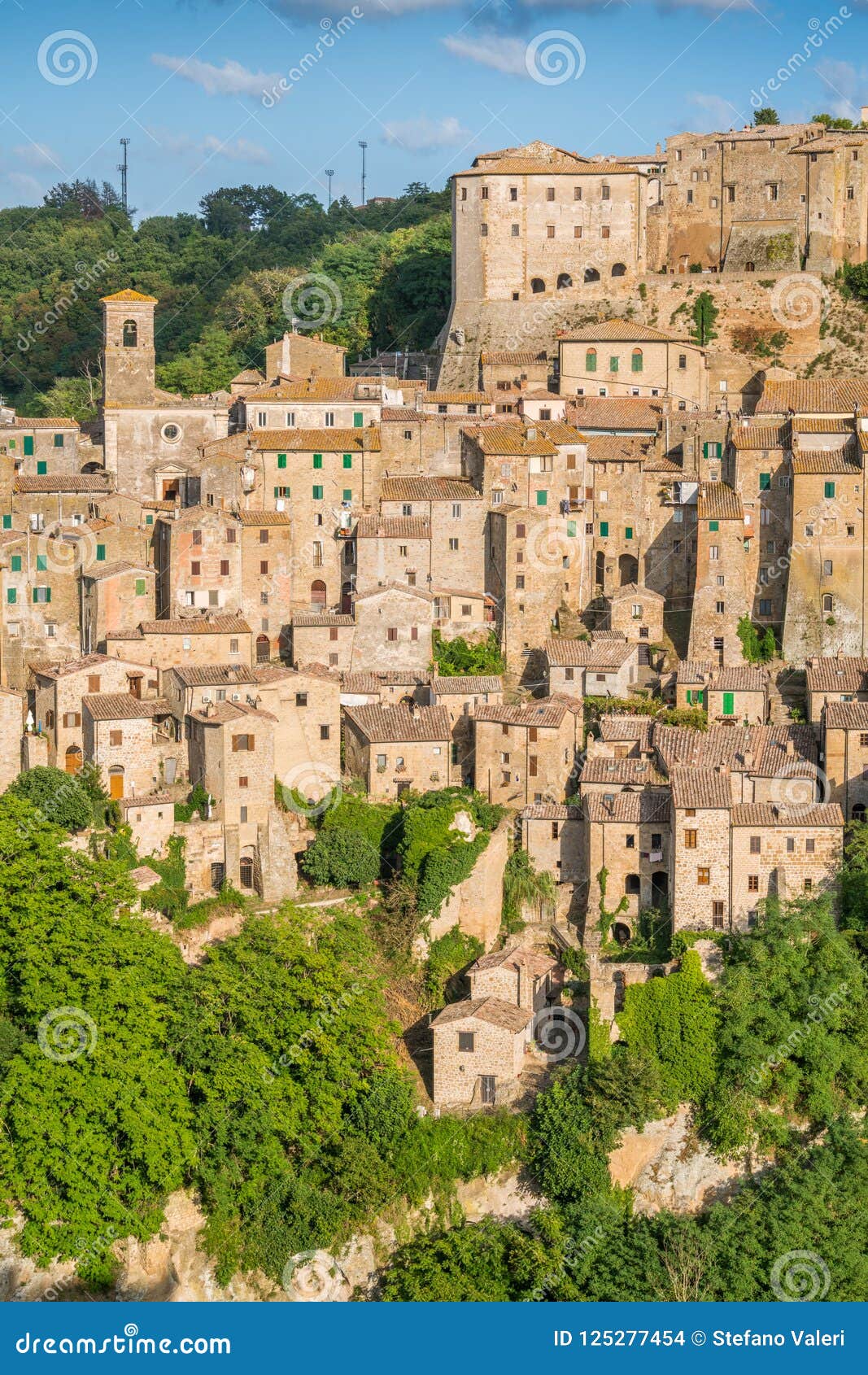 Panoramic Sight of Sorano, in the Province of Grosseto, Tuscany Toscana ...