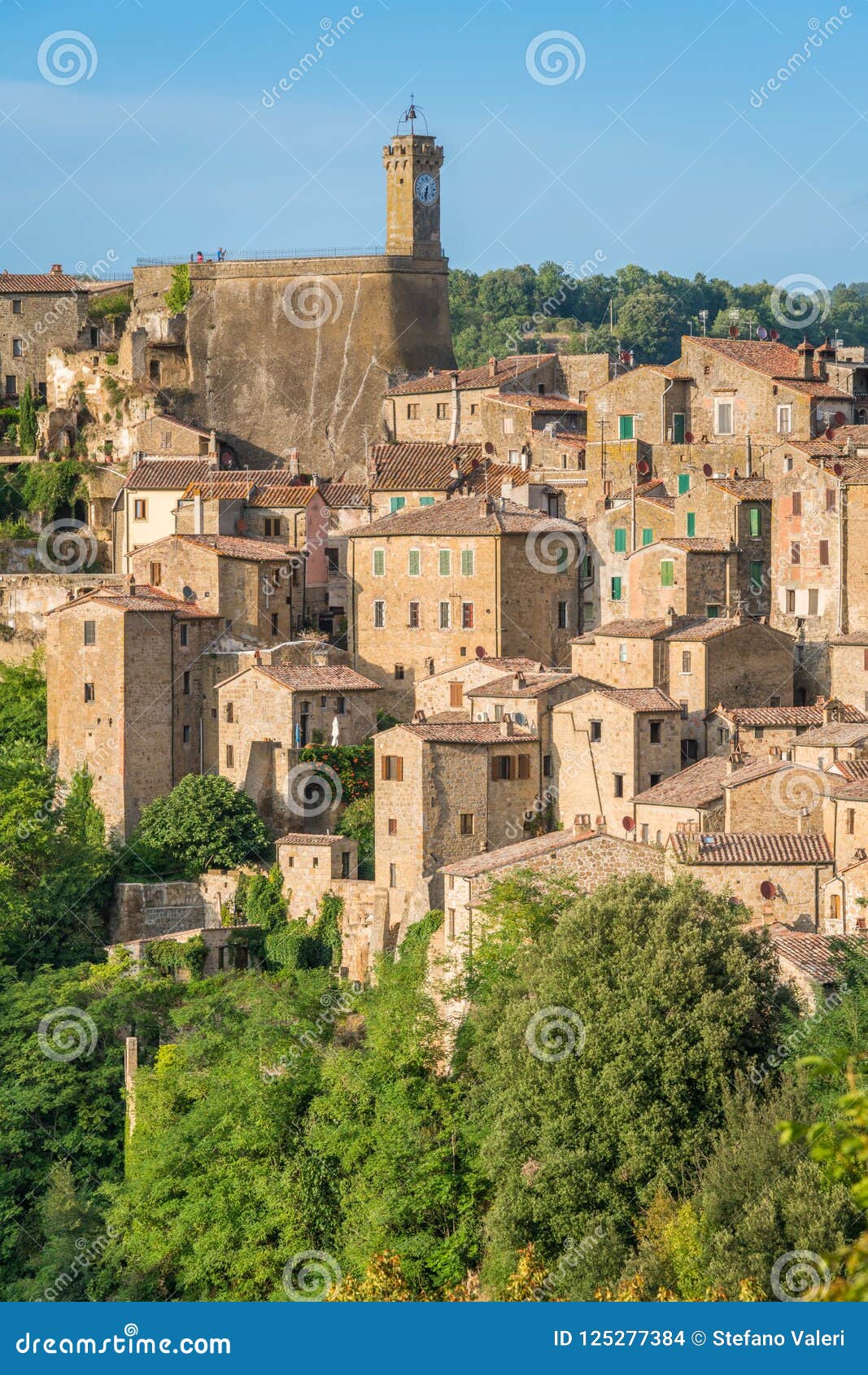 Panoramic Sight of Sorano, in the Province of Grosseto, Tuscany Toscana ...