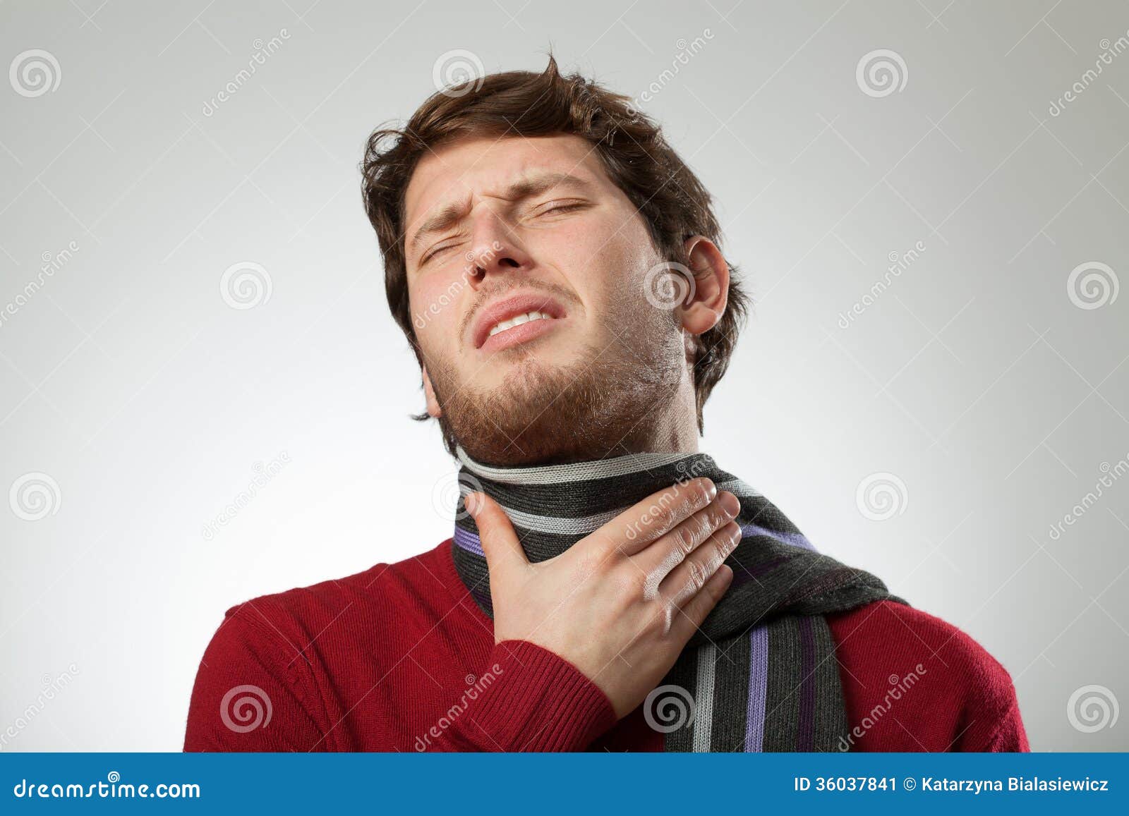 Sore throat stock image. Image of hurt, sickness, suffering 36037841
