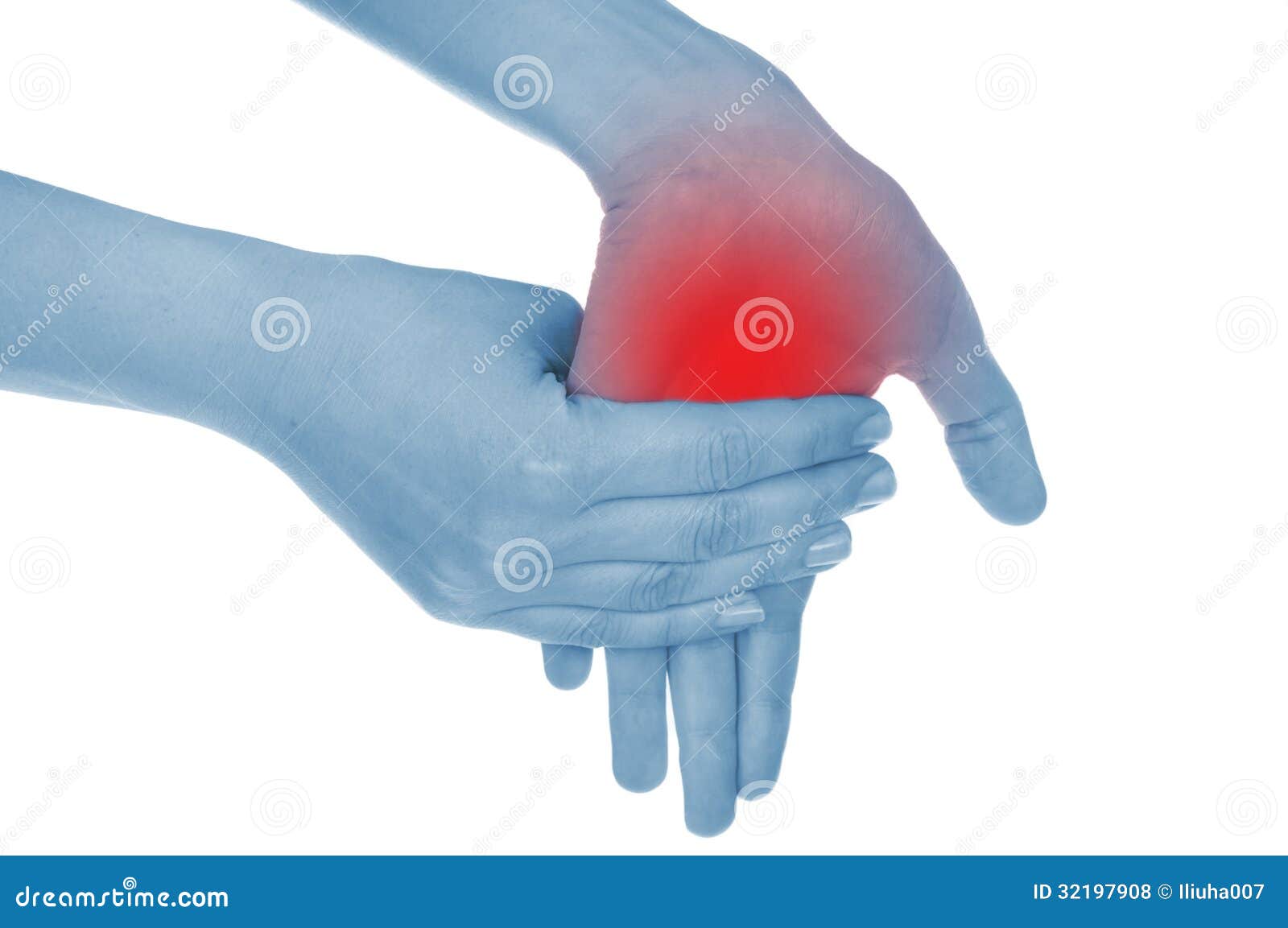 Sore Wrist, Hand, Shown Red, Keep Handed Stock Photo Image of hand