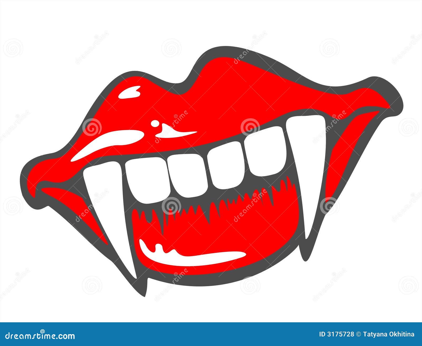 Sorriso do vampiro ilustração do vetor. Ilustração de assustador - 3175728, image size:1600x1314