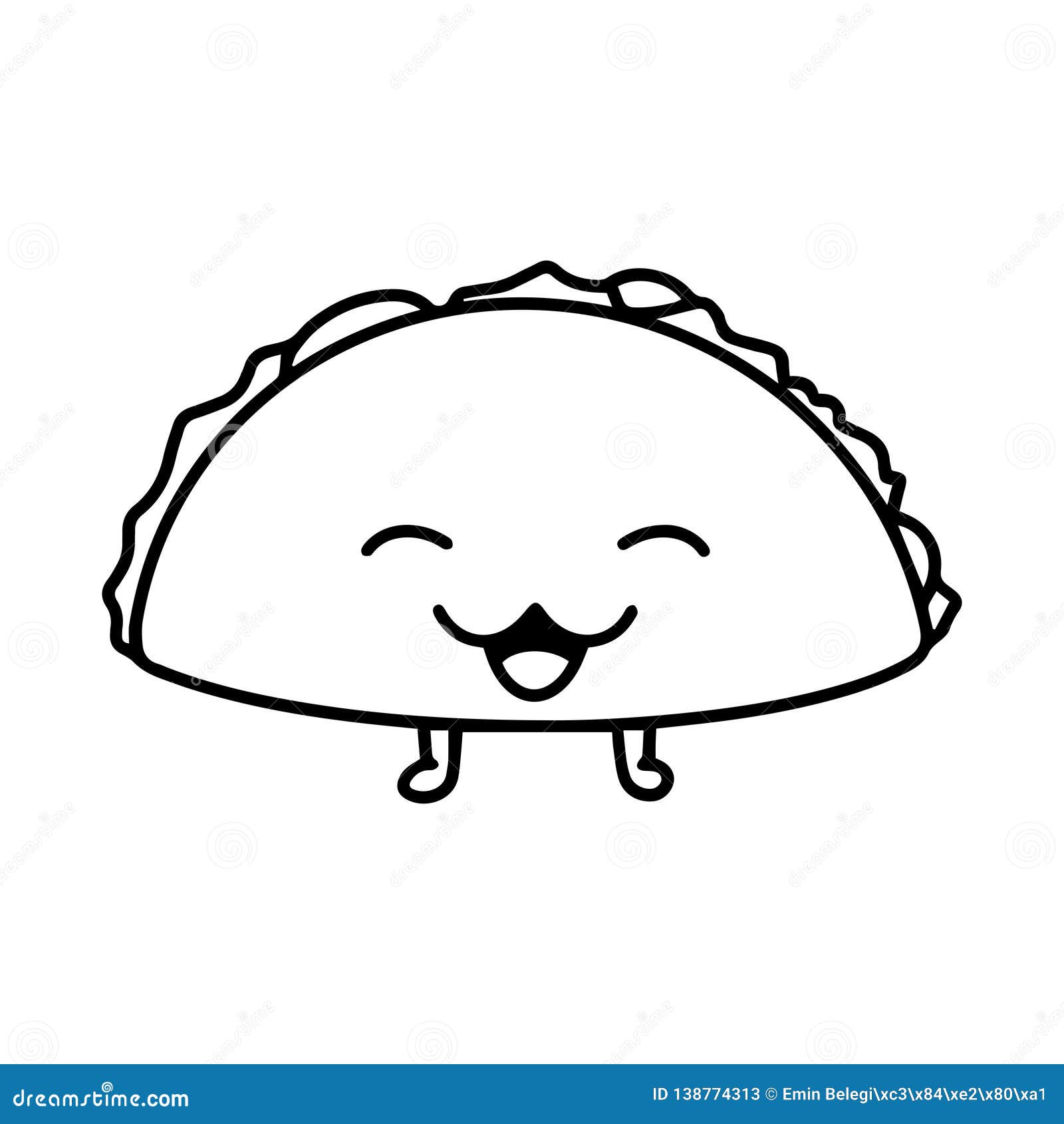 Desenho de comida lixo kawaii bonito