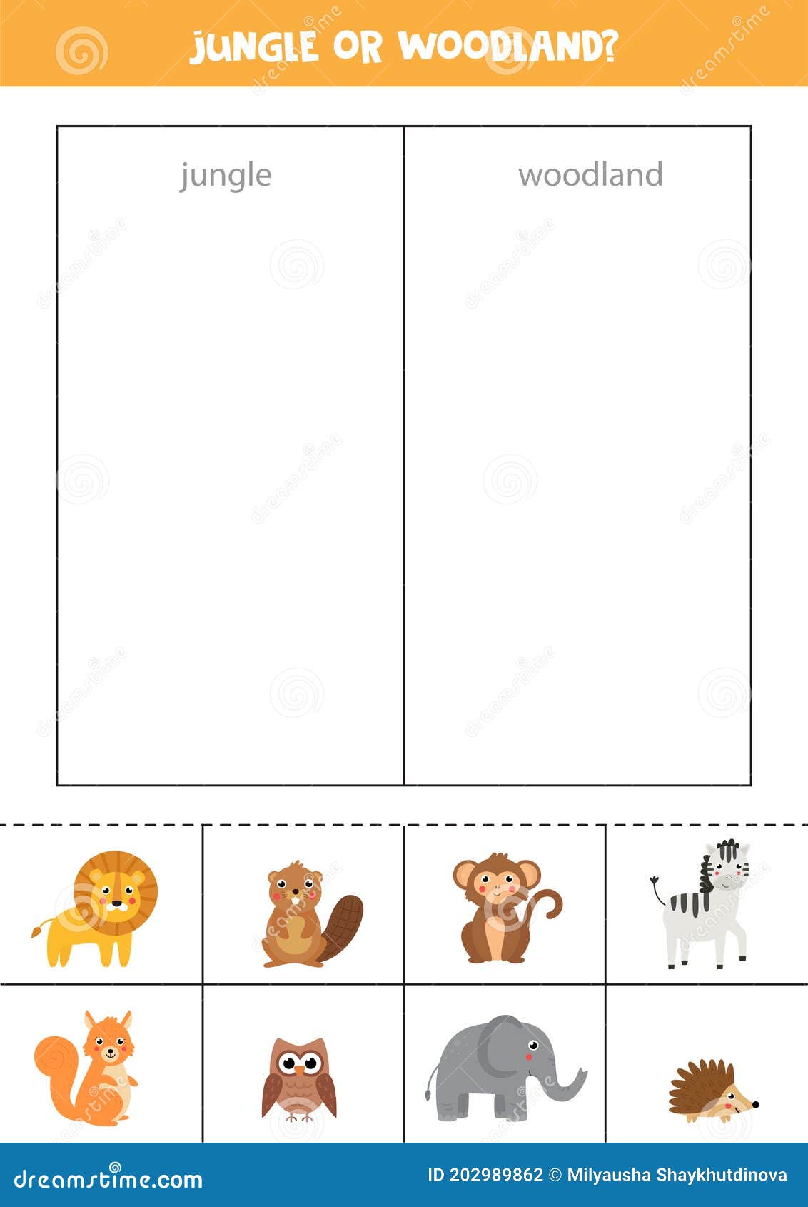 Jungle Animals Preschool Printable Stock Illustrations – 99 Jungle Animals  Preschool Printable Stock Illustrations, Vectors & Clipart - Dreamstime