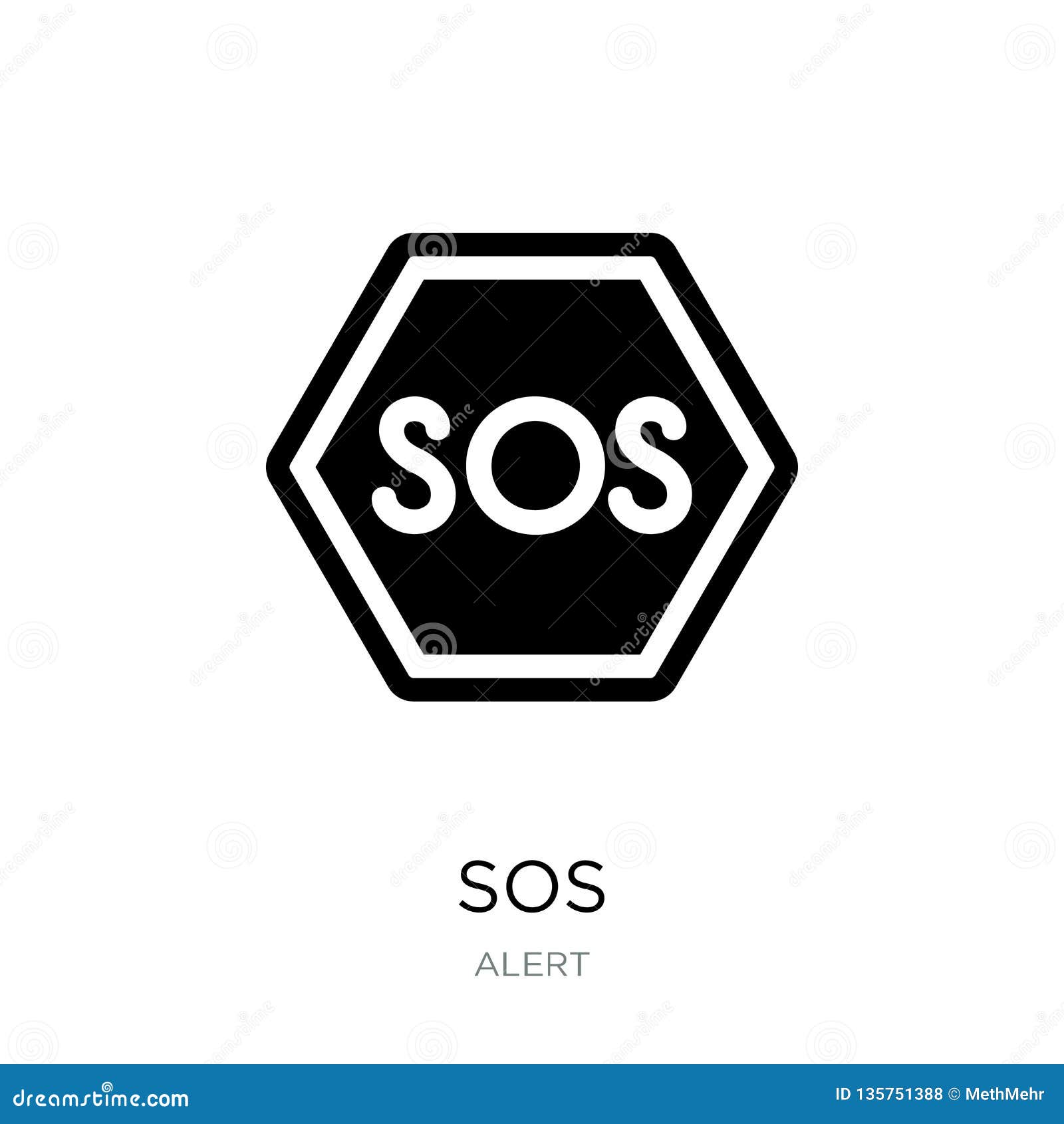 Sos Icon In Trendy Design Style. Sos Icon Isolated On ...