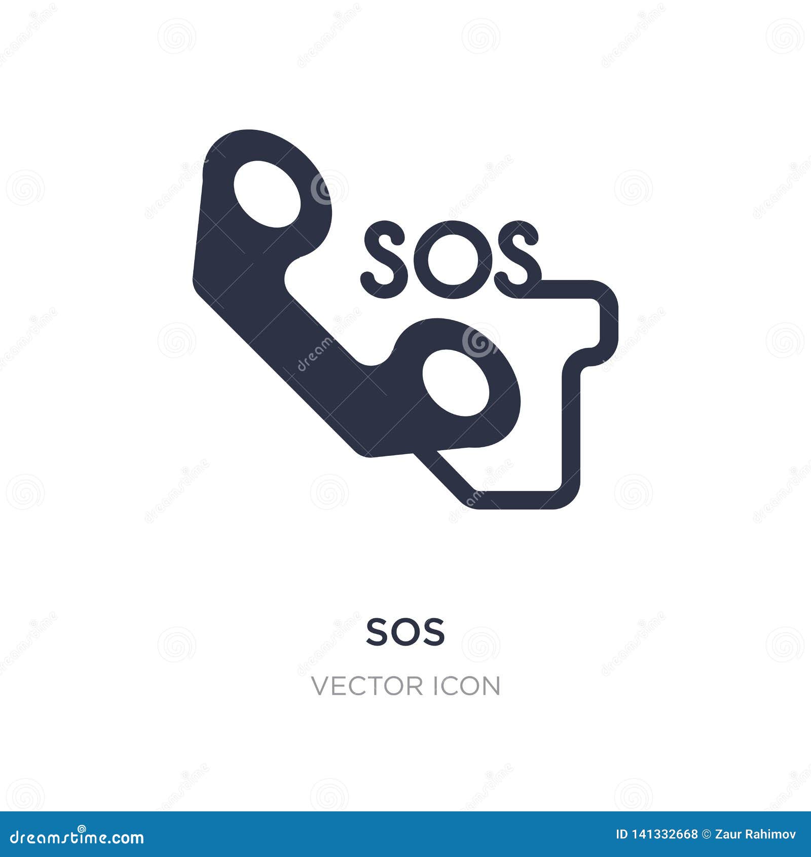 Sos Icon On White Background. Simple Element Illustration From Alert