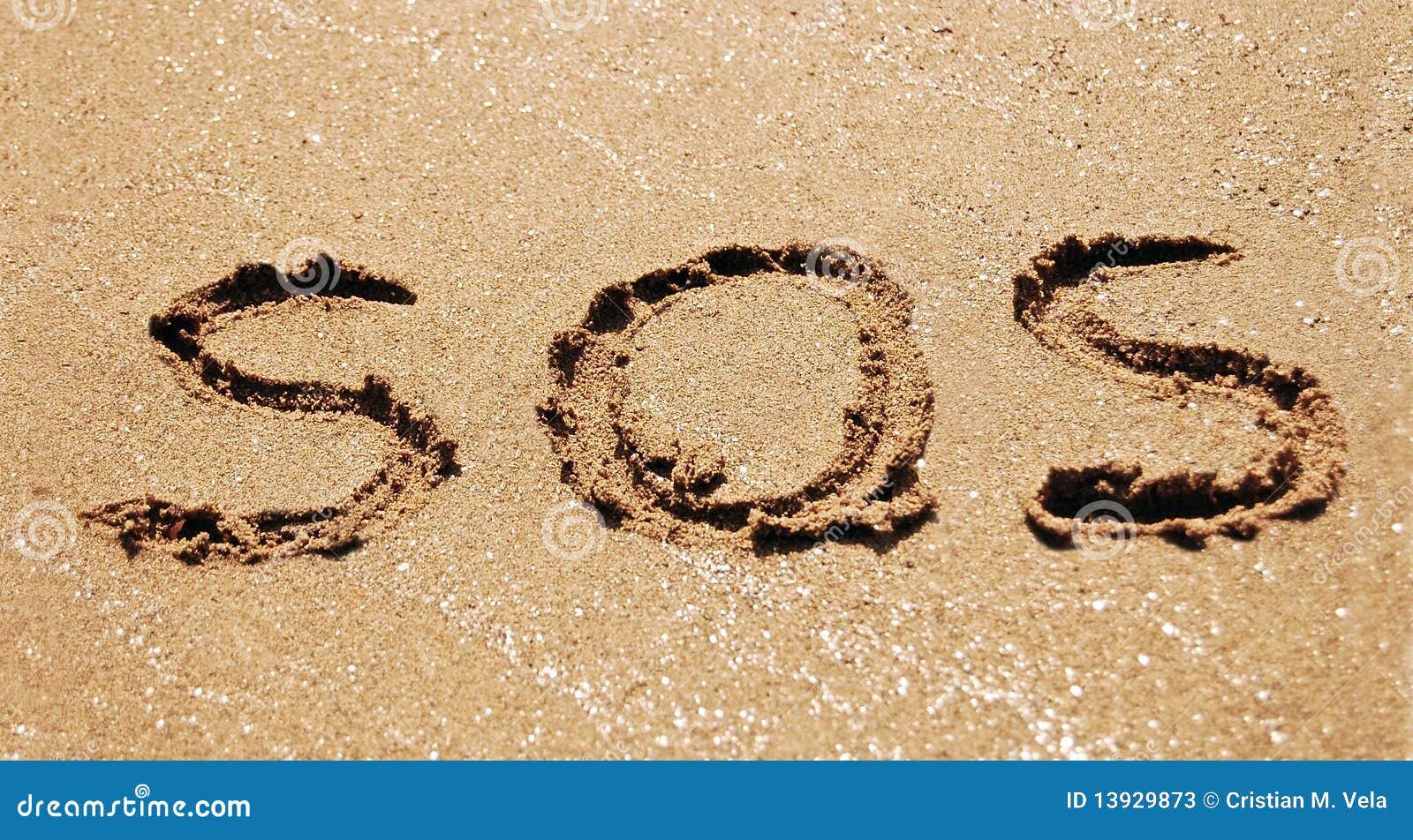 sos in sand