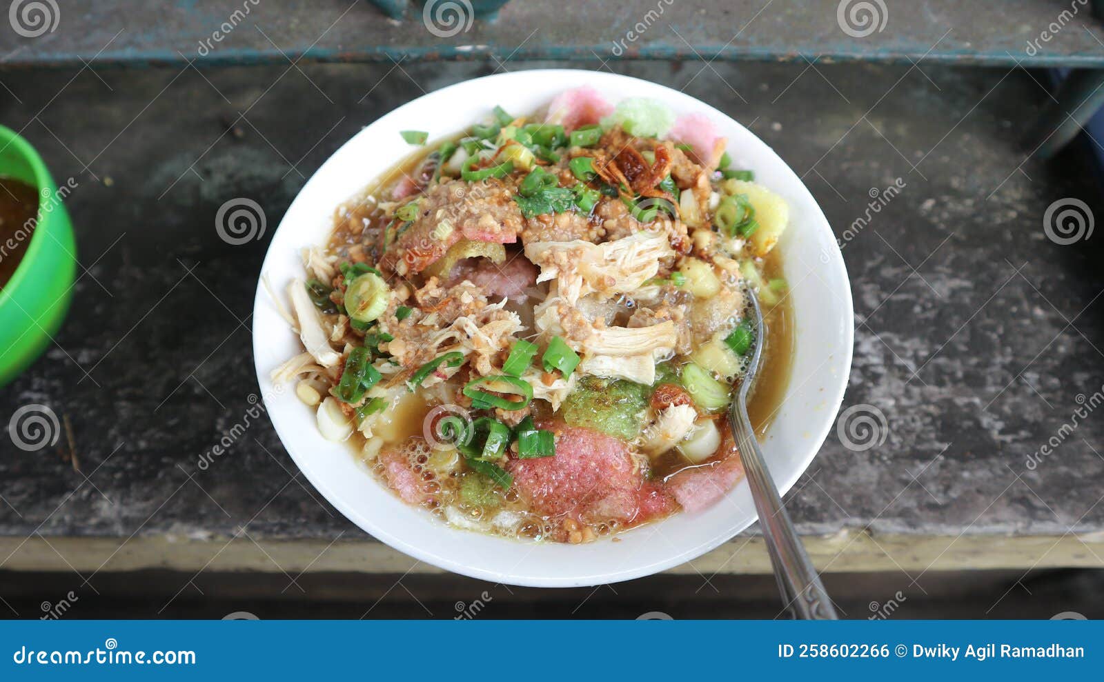 soto or sroto sokaraja is a traditional indonesian soup mainly composed of broth, meat and vegetables, mixed with peanut sauce.