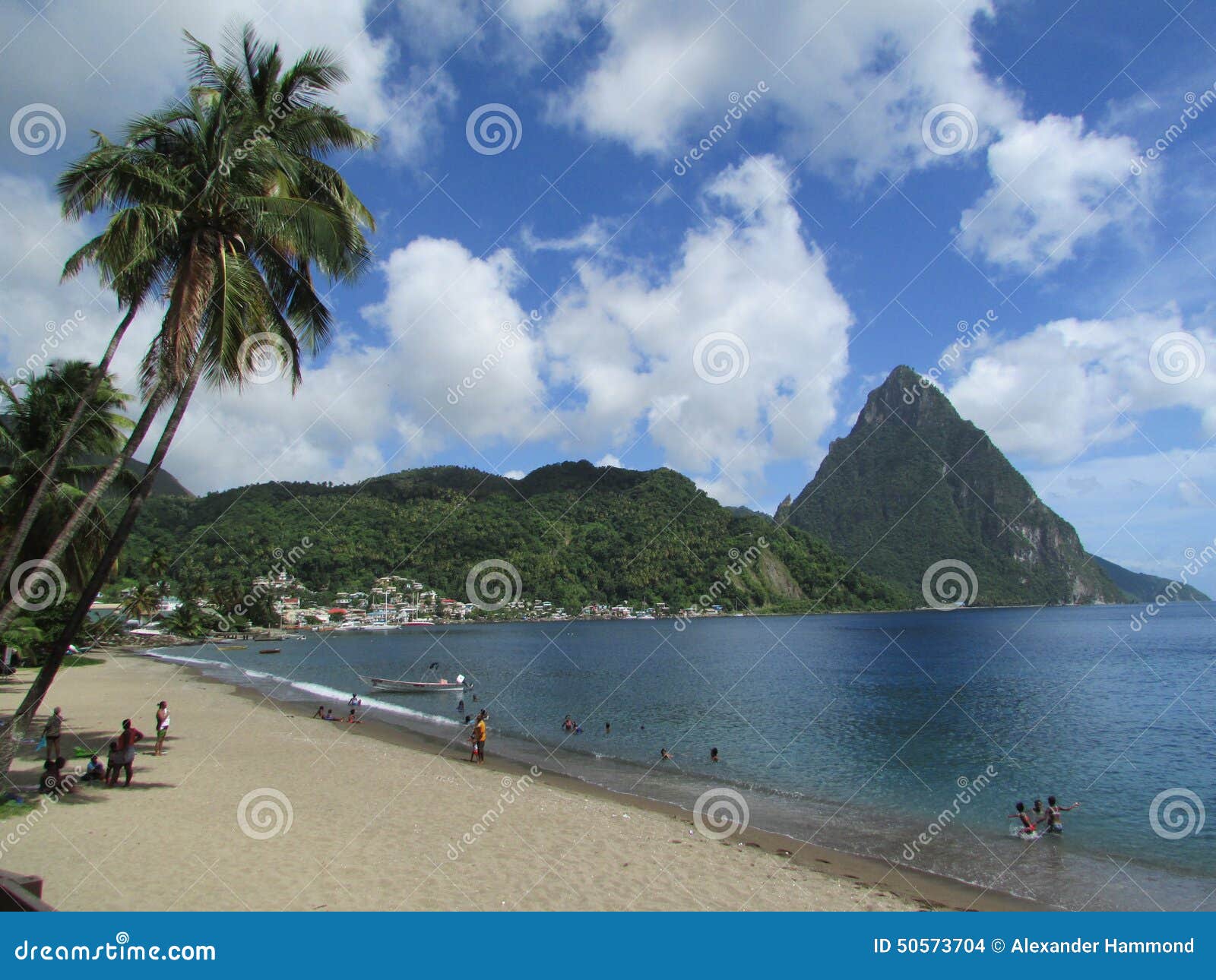 Soufriere, St. Lucia stock photo. Image of getaway, background 50573704