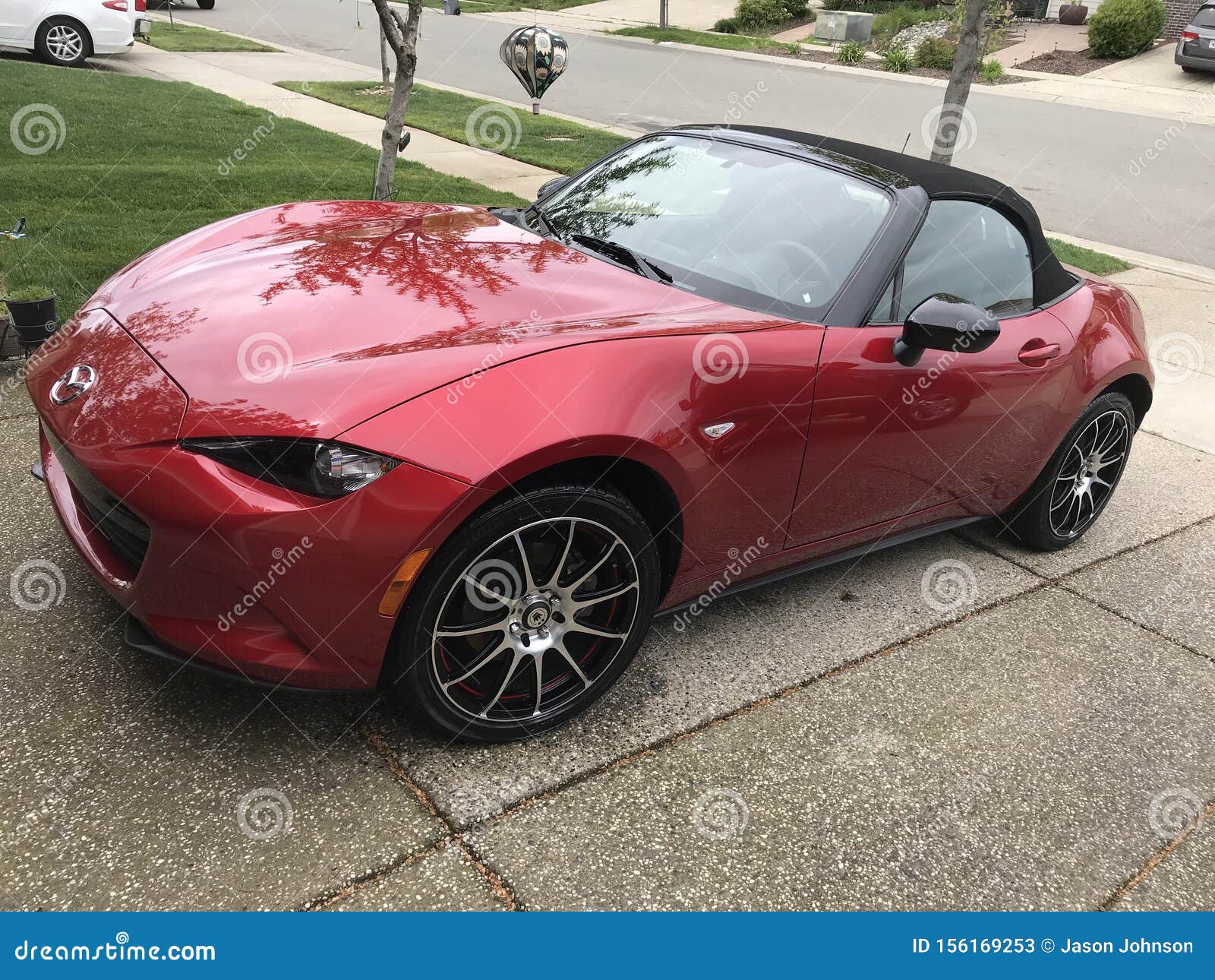 Soul Red Mazda Miata MX-5 editorial stock photo. of nature 156169253