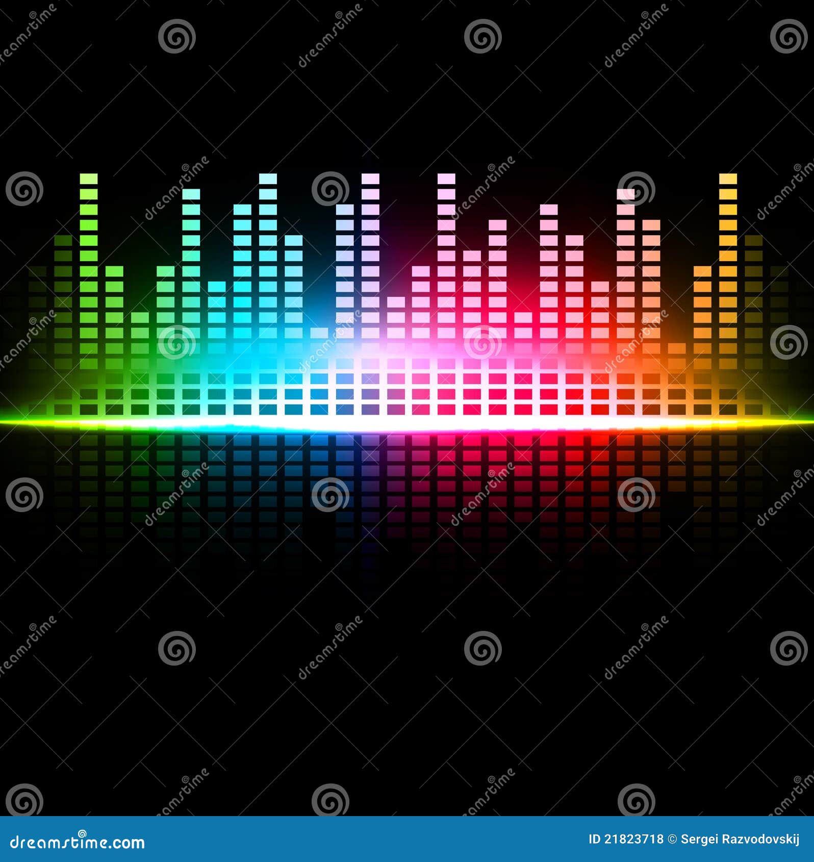 Sound stock vector. Illustration of equalizer, light - 21823718
