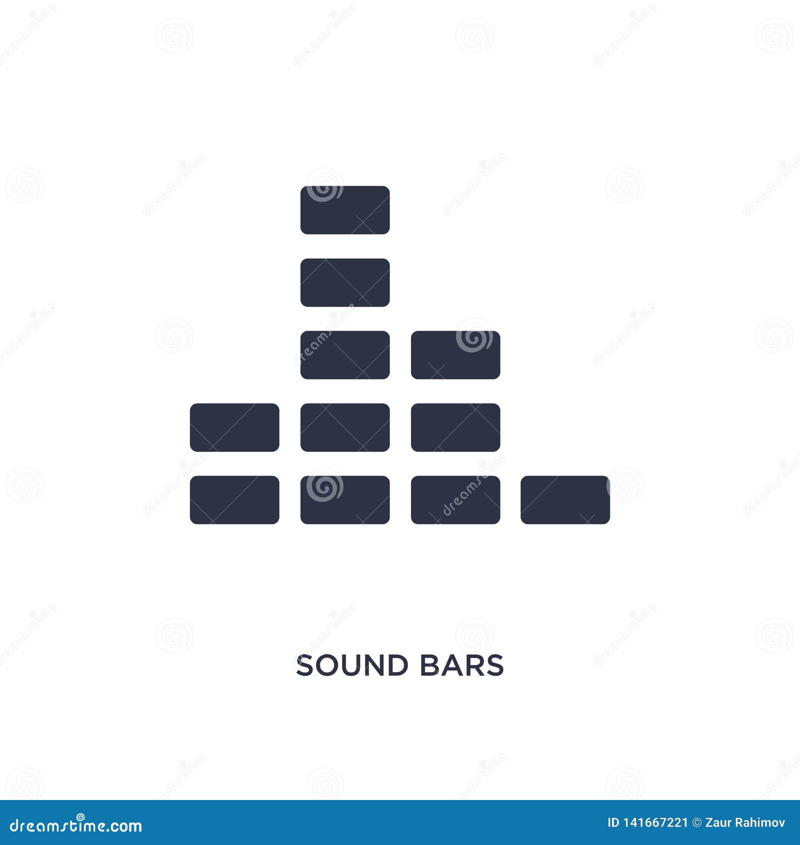 Sound Bars Icon On White Background Simple Element Illustration From
