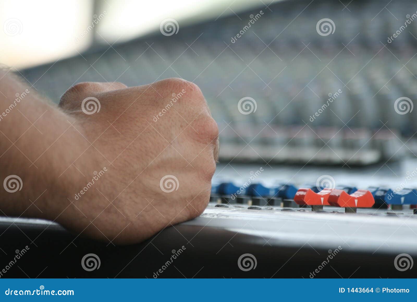 Sound check mix table stock photo. Image of bass, fist 1443664