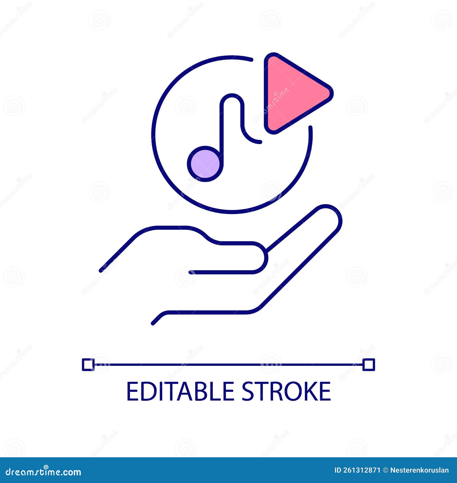 Sound Effects for Video Editing RGB Color Icon Stock Vector