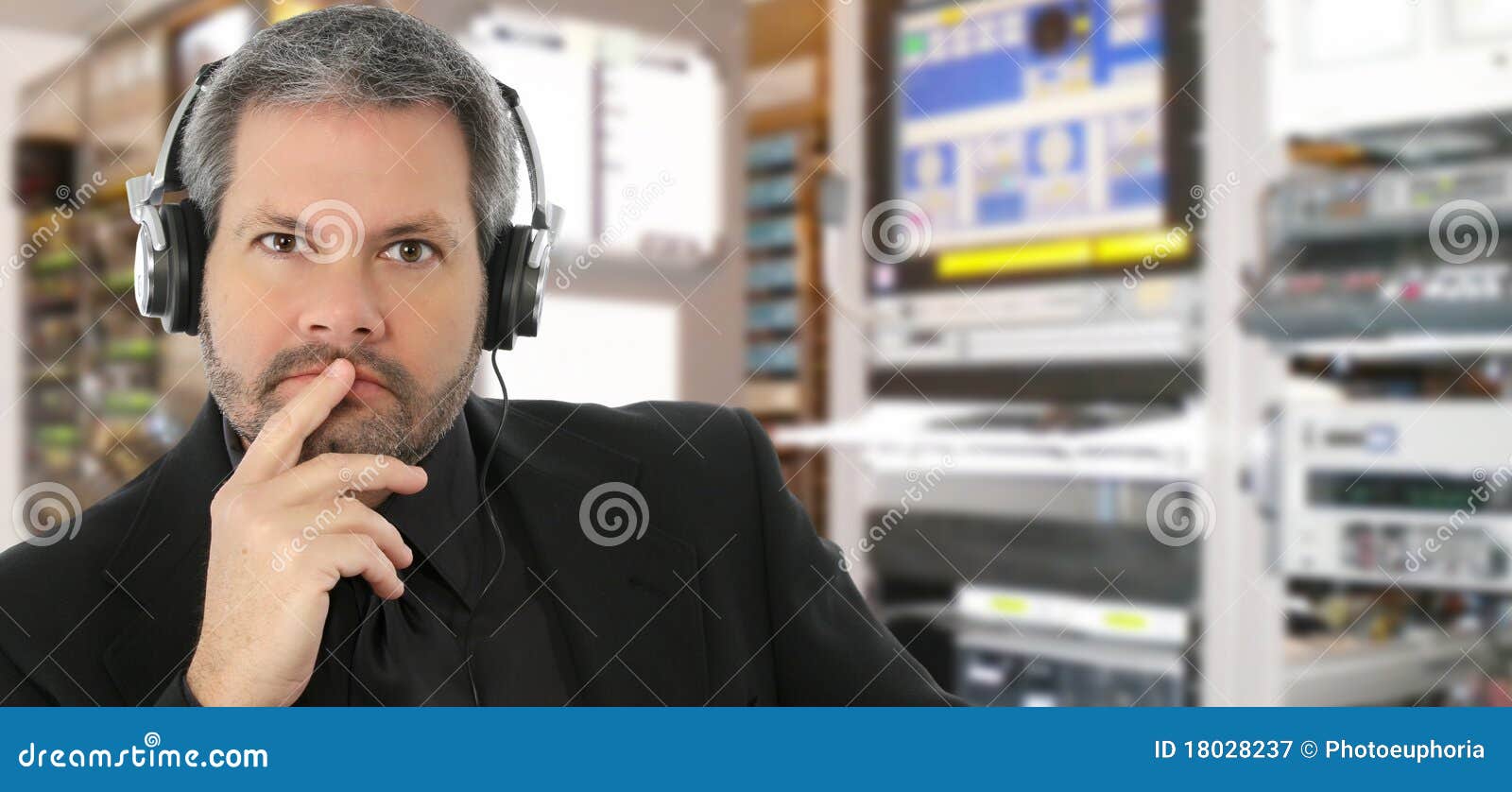 Sound Engineer Television Studio Stock Image Image of people