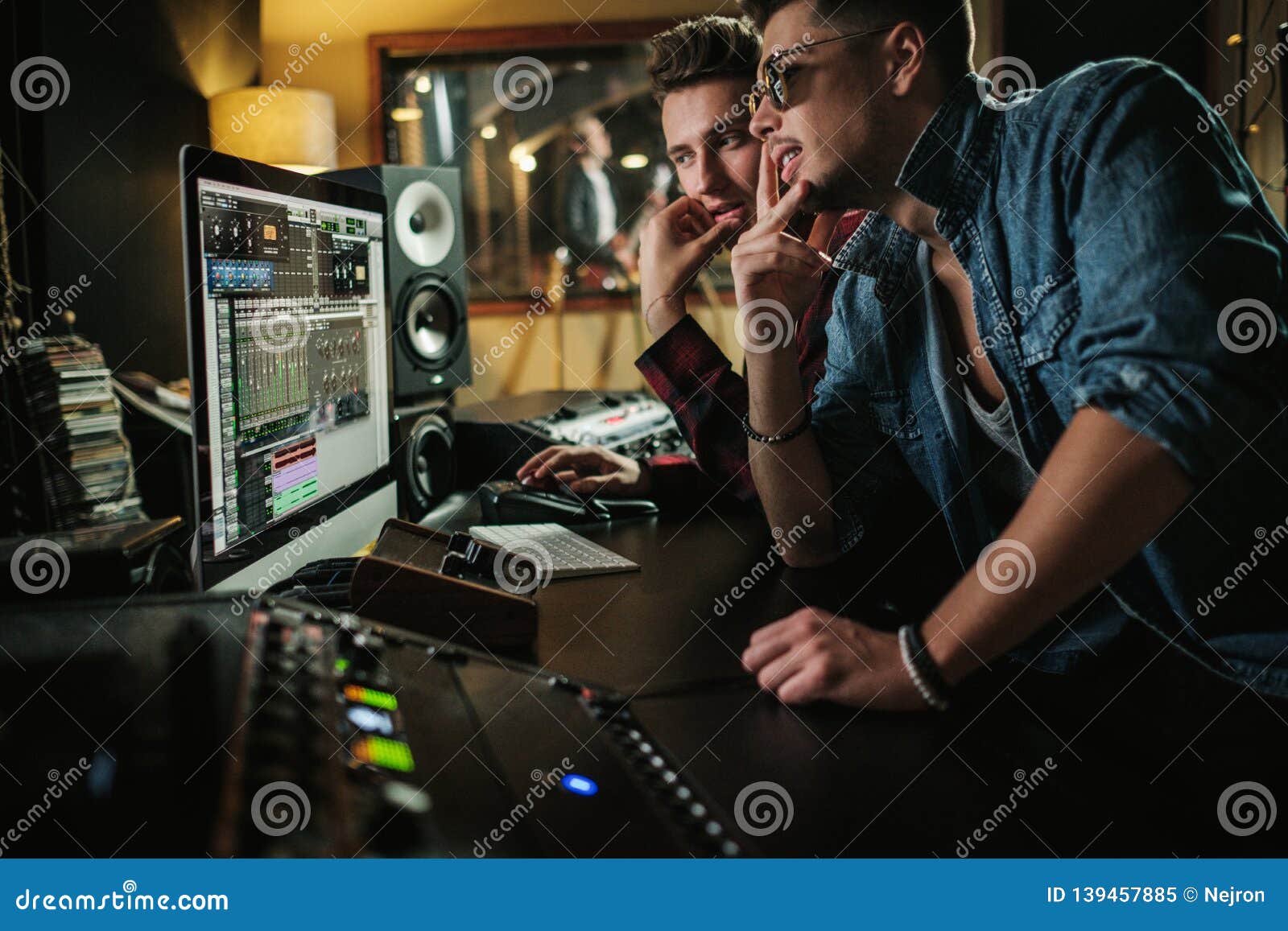 Sound Engineer Working in a Music Studio Stock Image Image of band, play 139457885