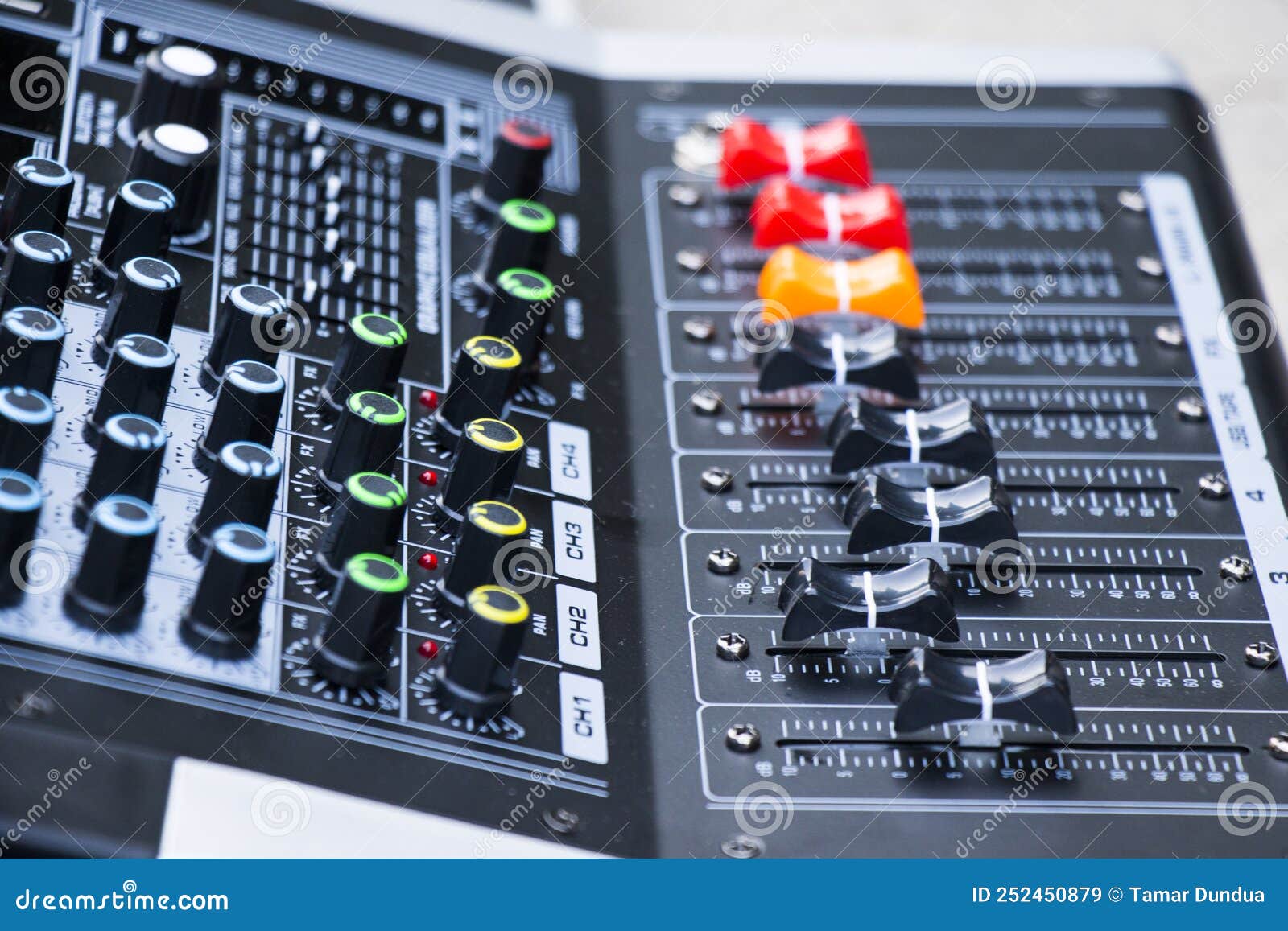 Sound Engineering Instrument, Soundboard Equalizer Stock Image Image