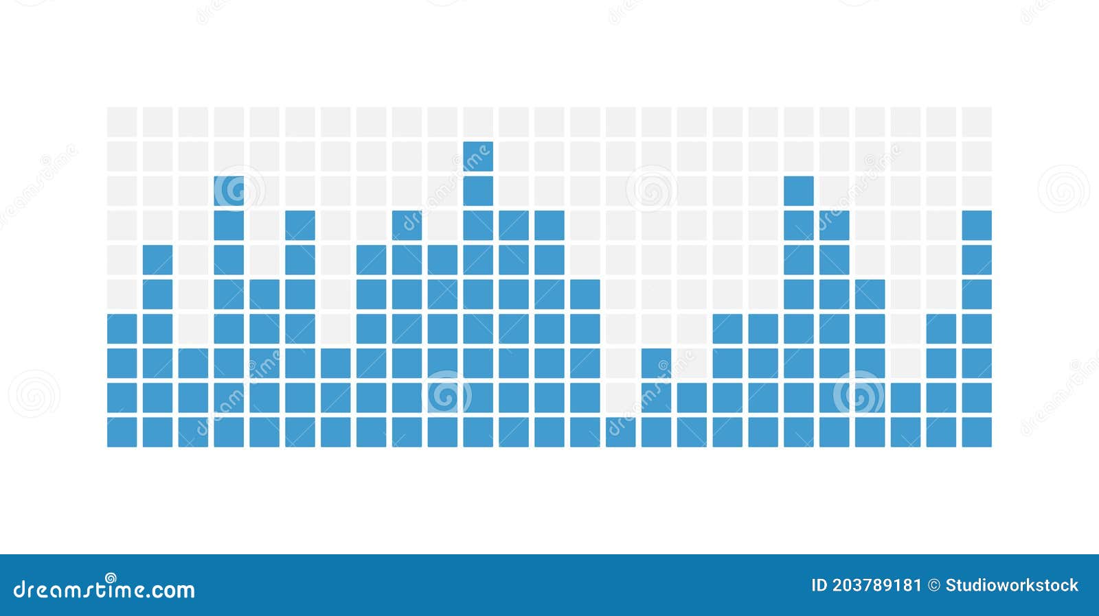 Sound Equalizer Amplitude Level Bars Isolated Stock Vector