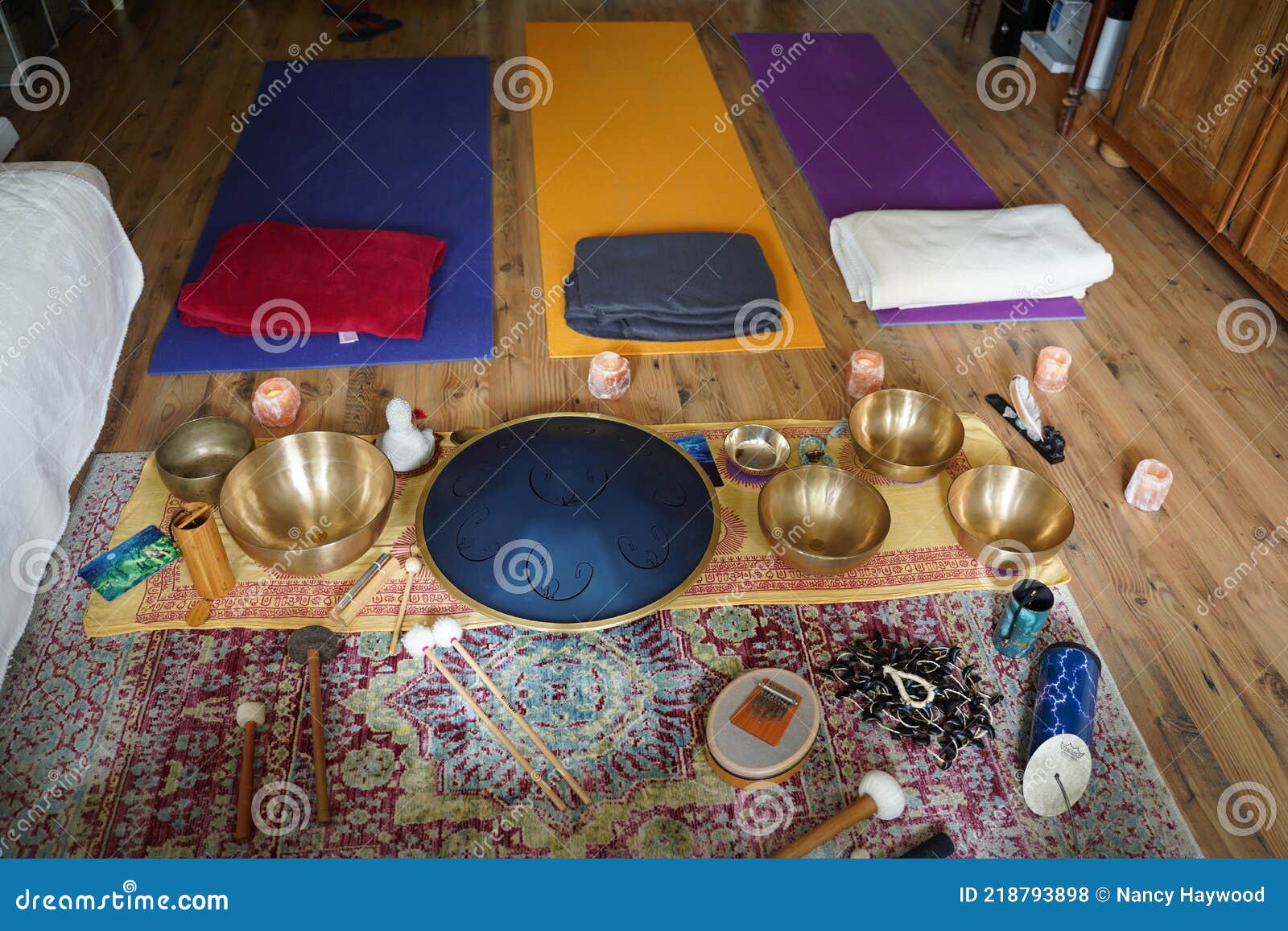 Sound Healing Instrument Set Up for Yoga Stock Photo - Image of asian,  cool: 218793898