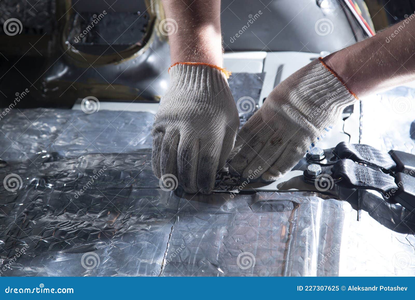 Sound Insulation of the Car. Installation of Sound Insulation Material