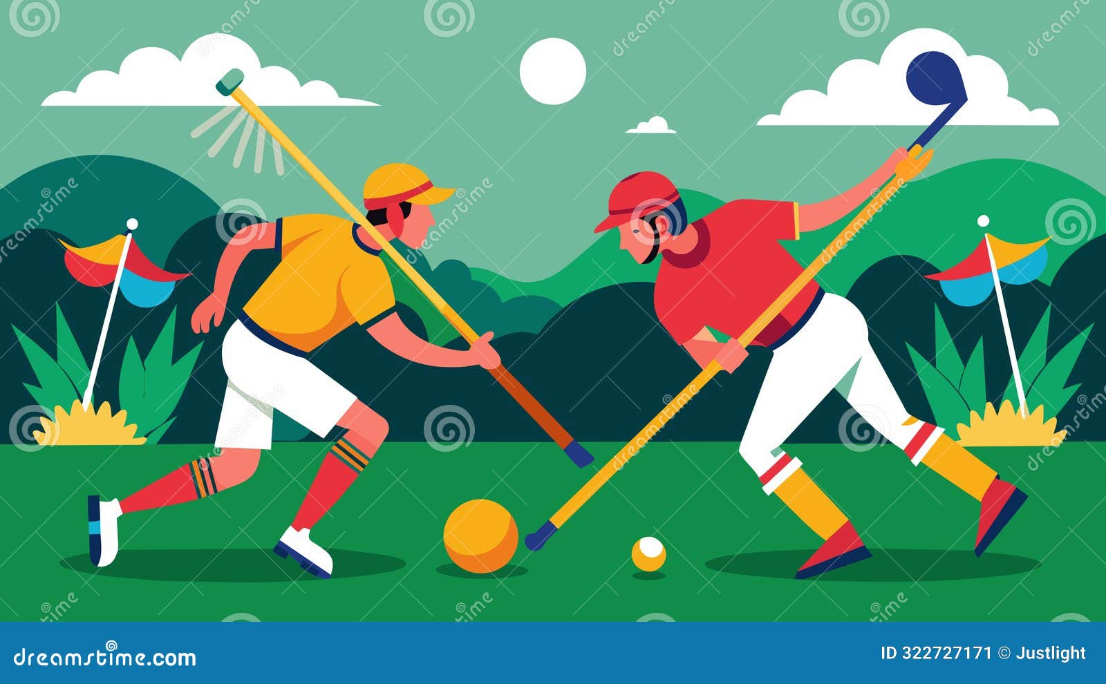 the sound of mallets hitting the ball reverberated throughout the field creating a symphony of excitement and energy