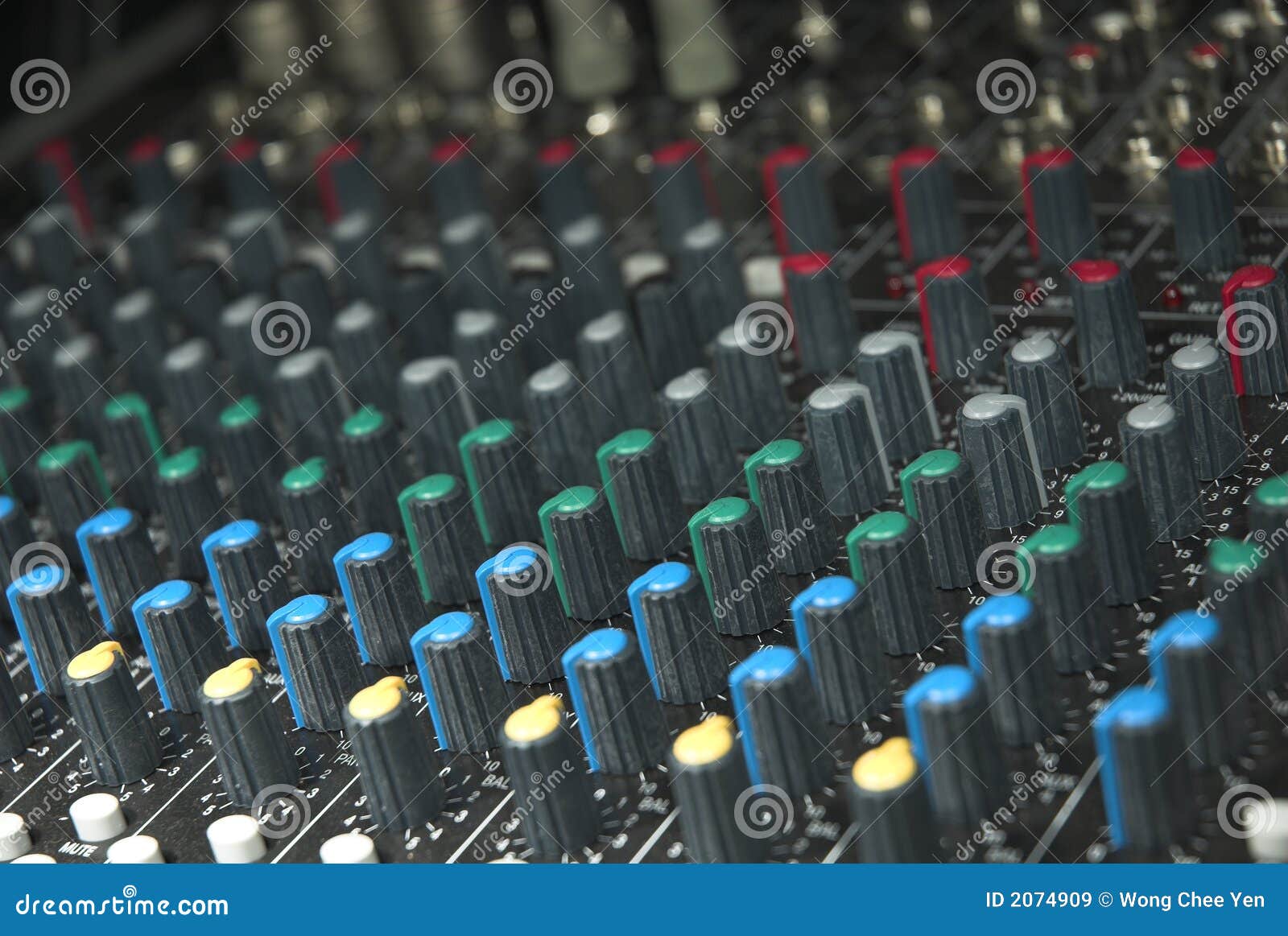 sound mixer board knobs