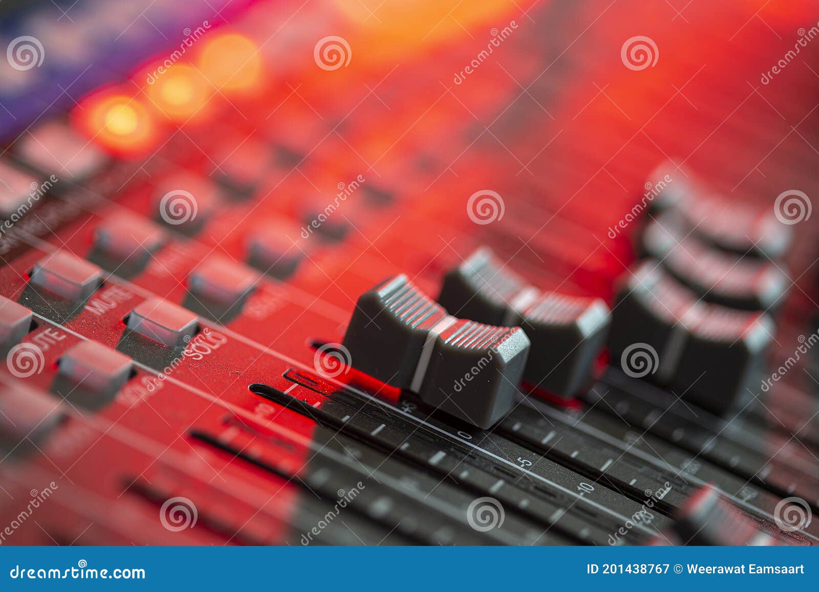 Sound mixer stock image. Image of cables, desk, control 201438767