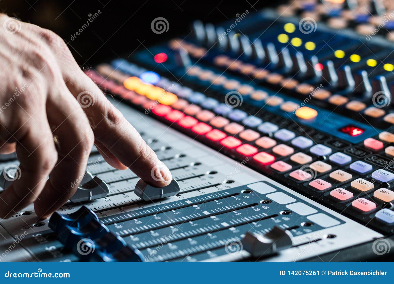 Sound Recording Studio Mixer Desk Professional Music Production Stock Image Image Of Concept Composer 142075261