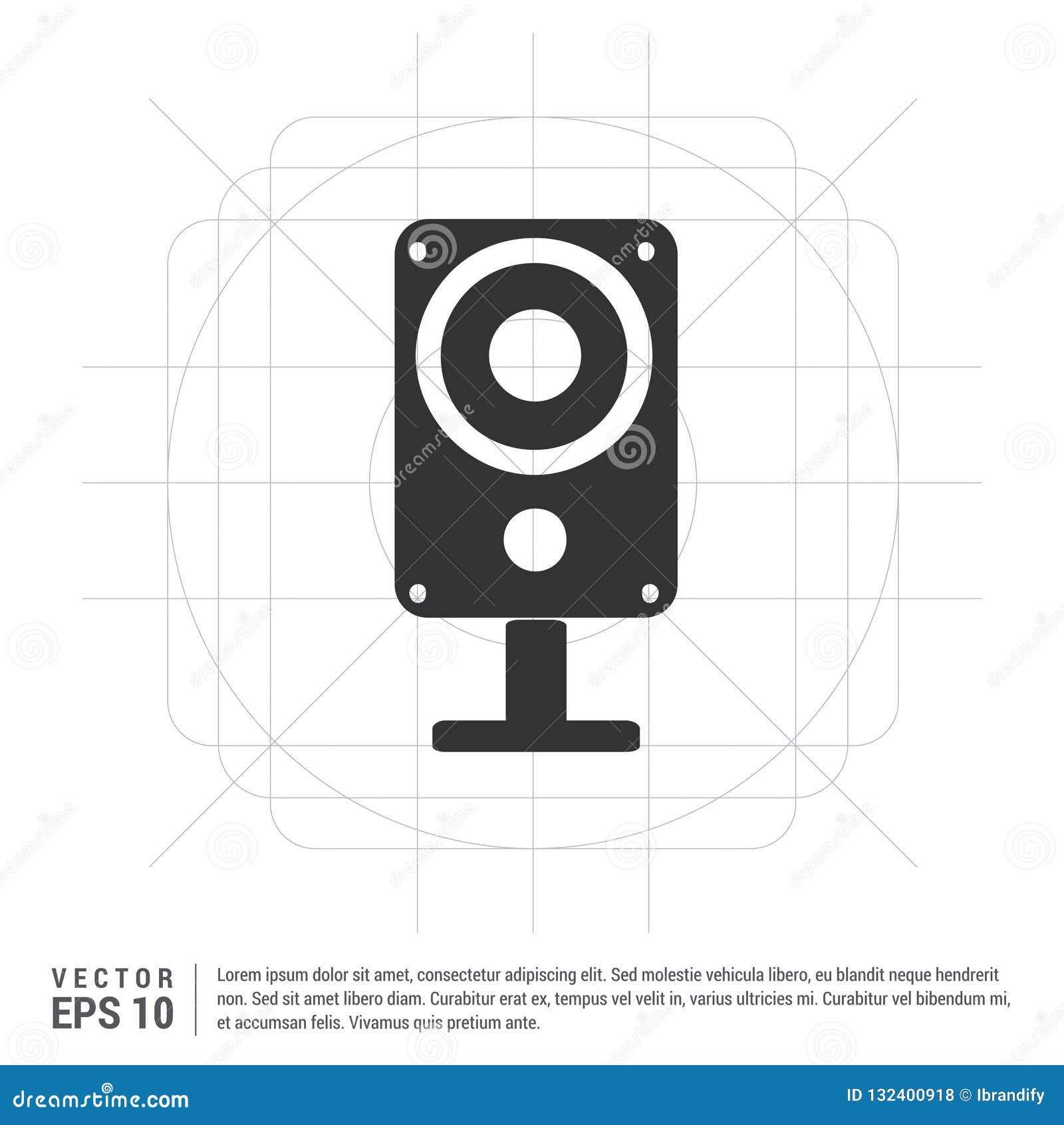 Sound speaker icon stock vector. Illustration of mobile - 132400918