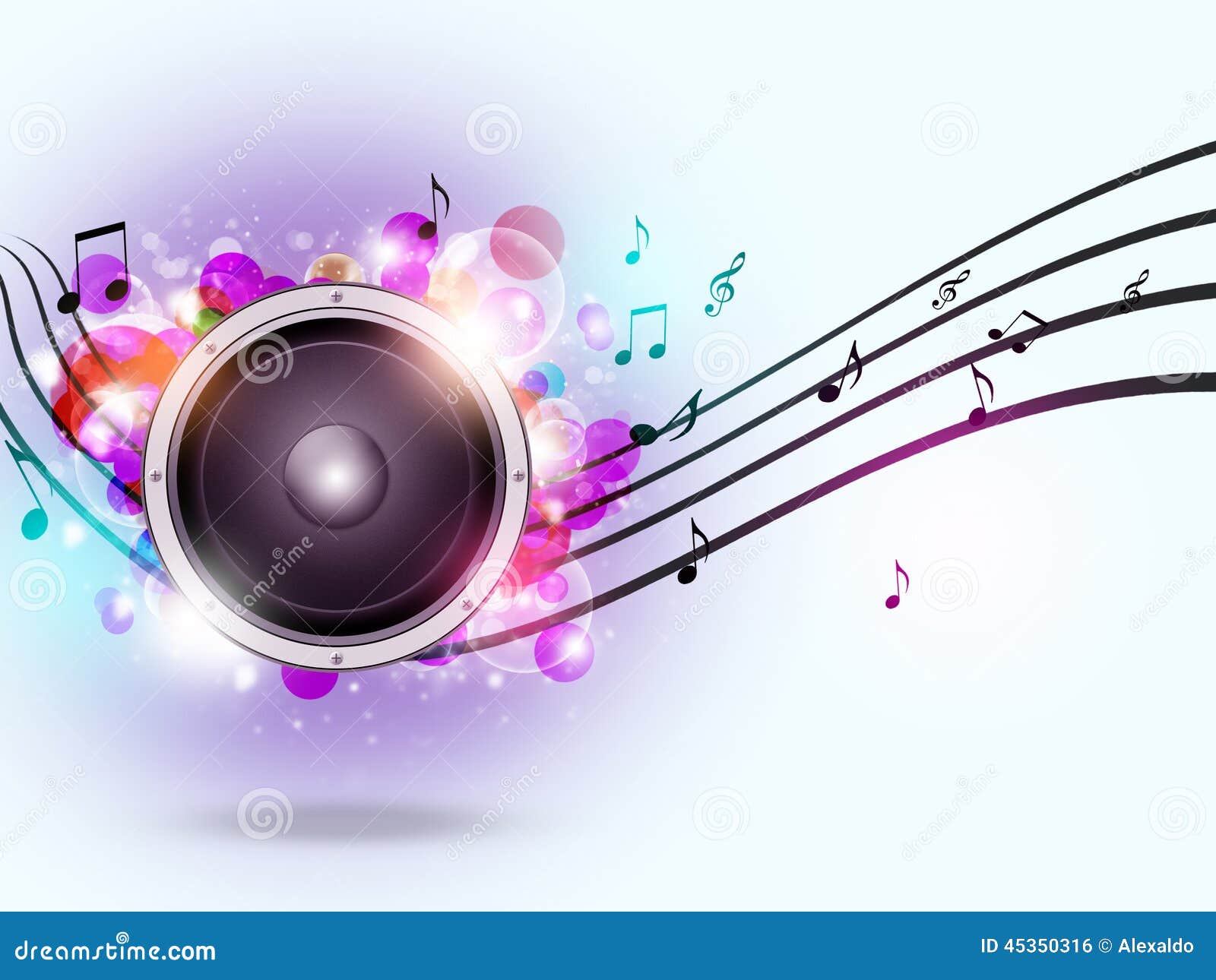 Sound Speaker Music Background Stock Illustration - Illustration of bokeh,  bubble: 45350316