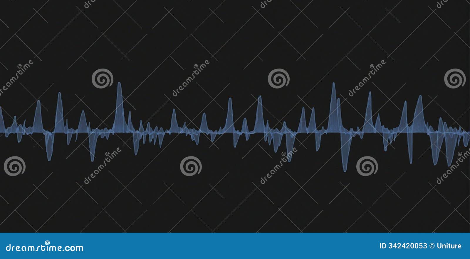 a sound wave oscillating on a black background