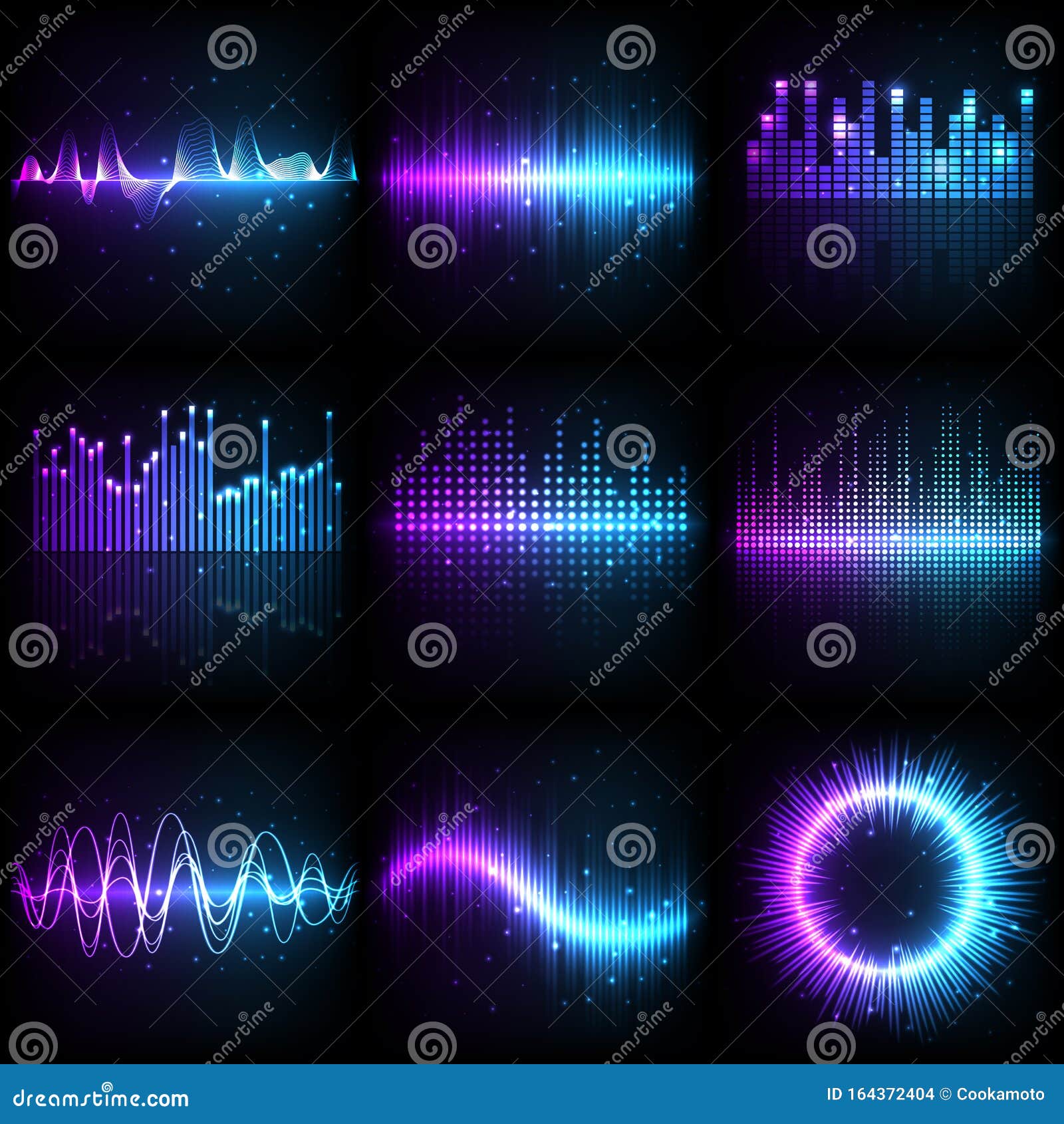 Audio Sound Frequency Spectrum Stock Vector (Royalty Free) 1370555030