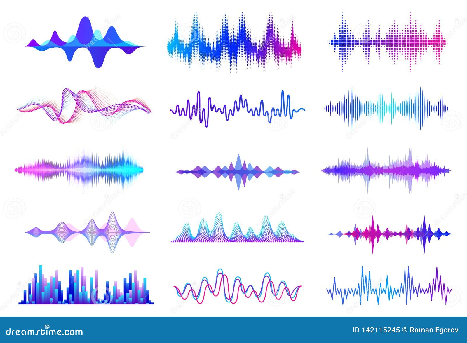 sound waves. frequency audio waveform, music wave hud interface s, voice graph signal.  audio wave