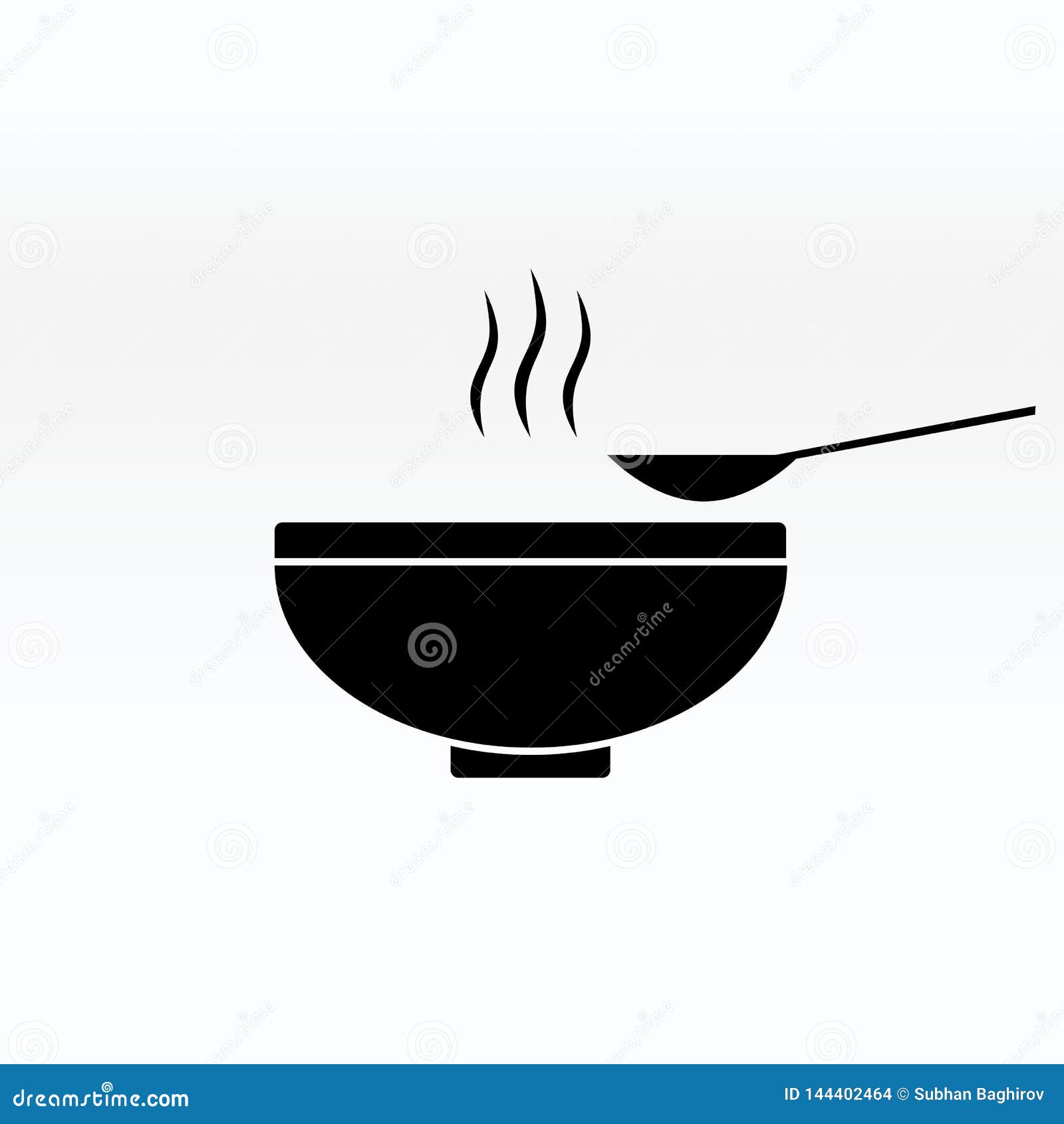 Soup in the Bowl Vector Sign Illustration Icon Symbol Simple Soup Image
