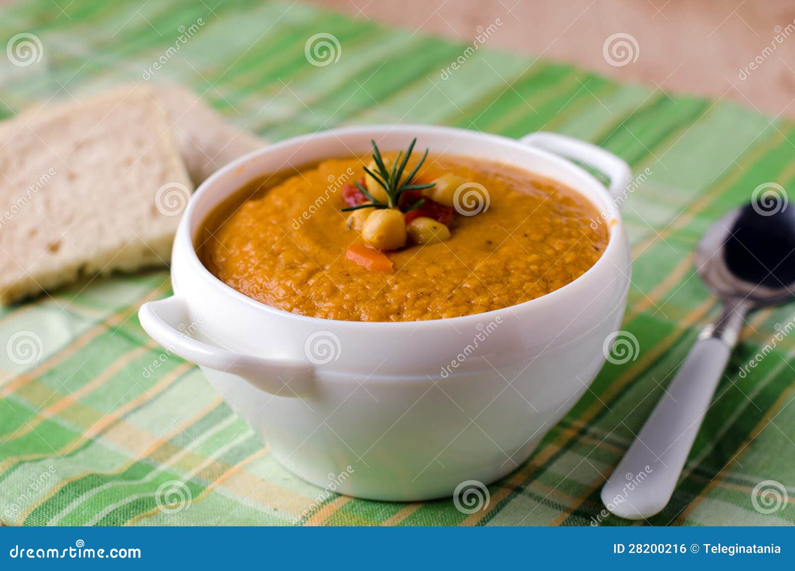 Soup puree of chickpea stock photo. Image of dinner, homemade 28200216