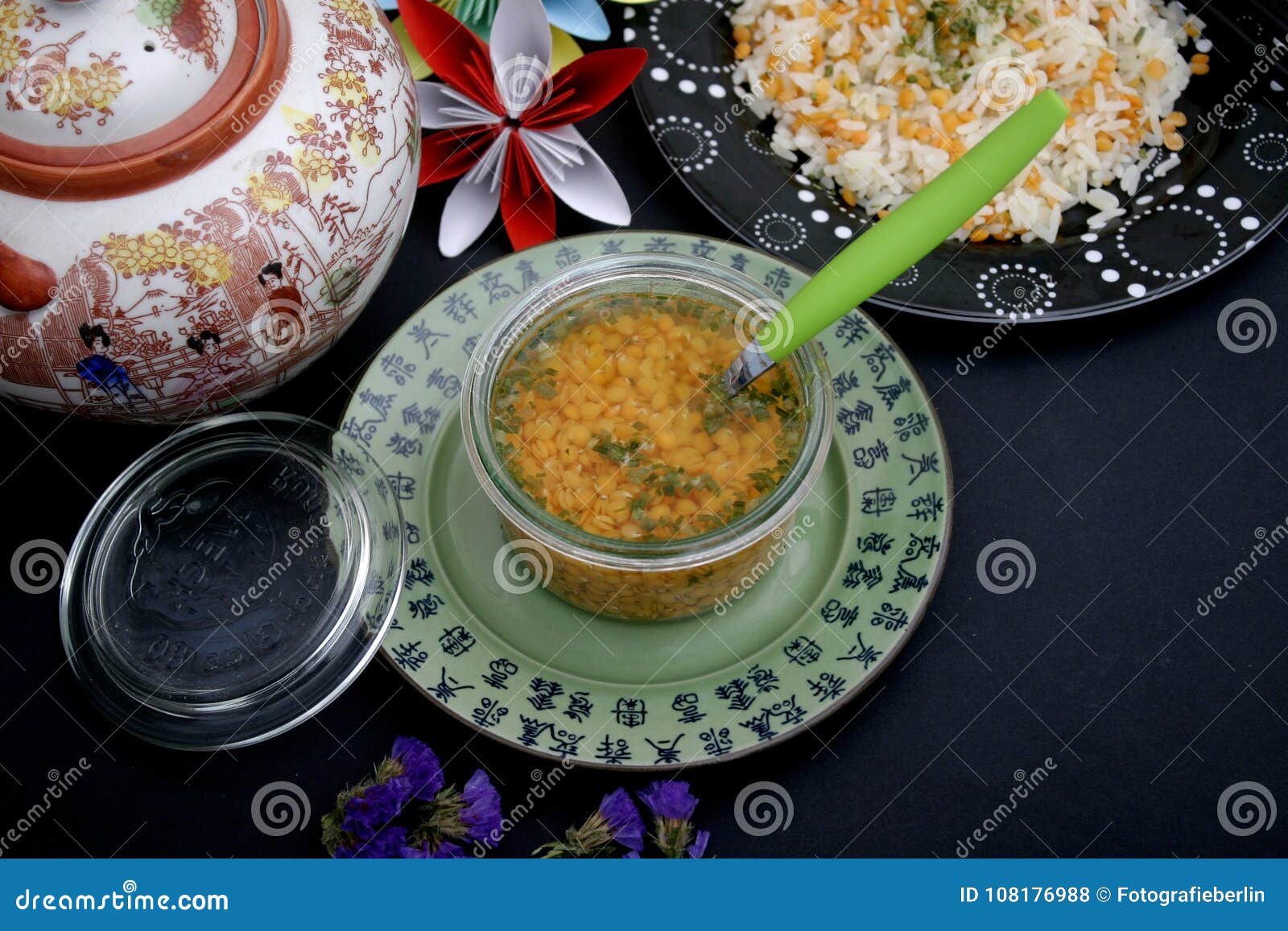 Soup of red lentils stock photo. Image of vegan, vegetables - 108176988