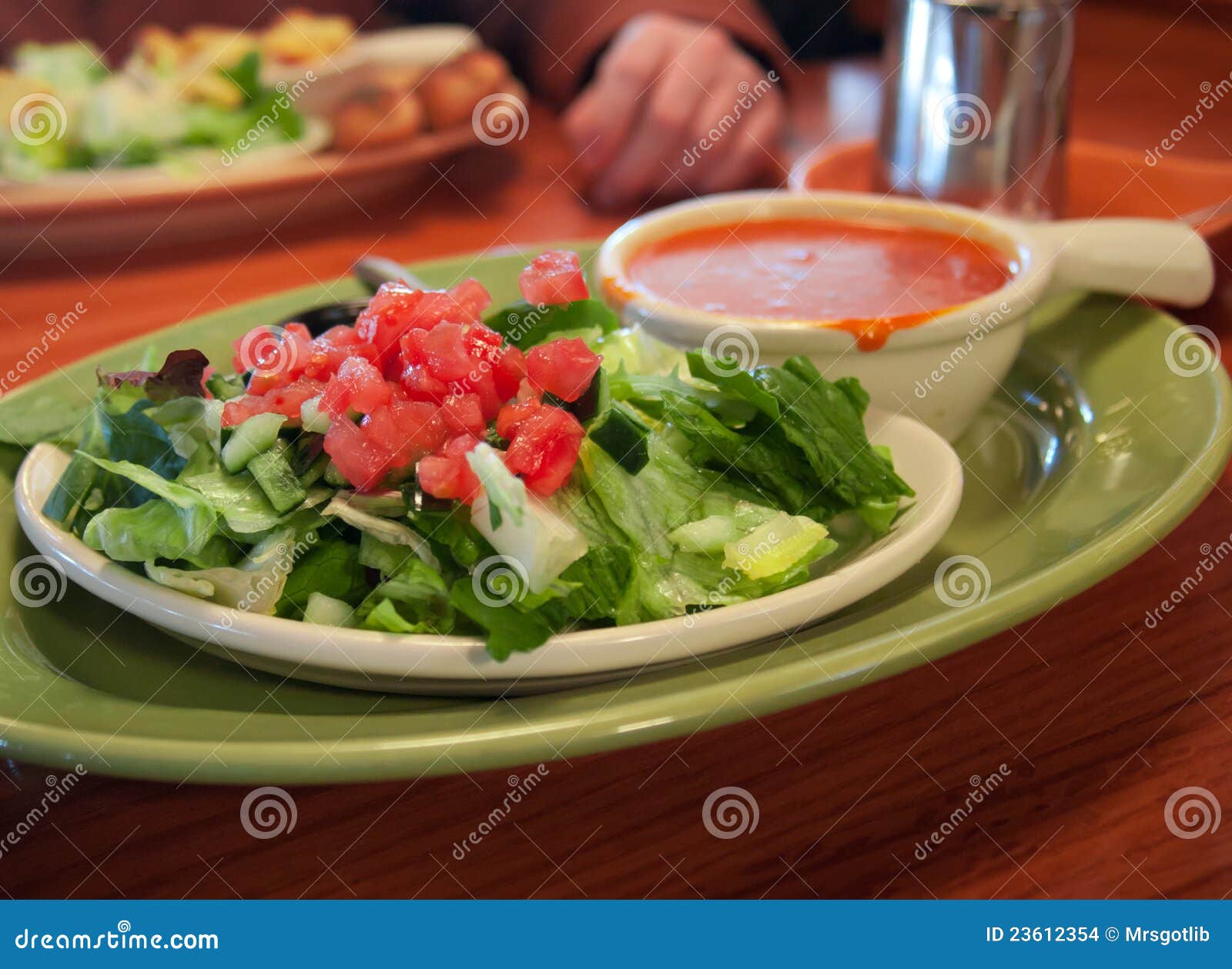 Soup and Salad stock photo. Image of fresh, menu, traditional 23612354