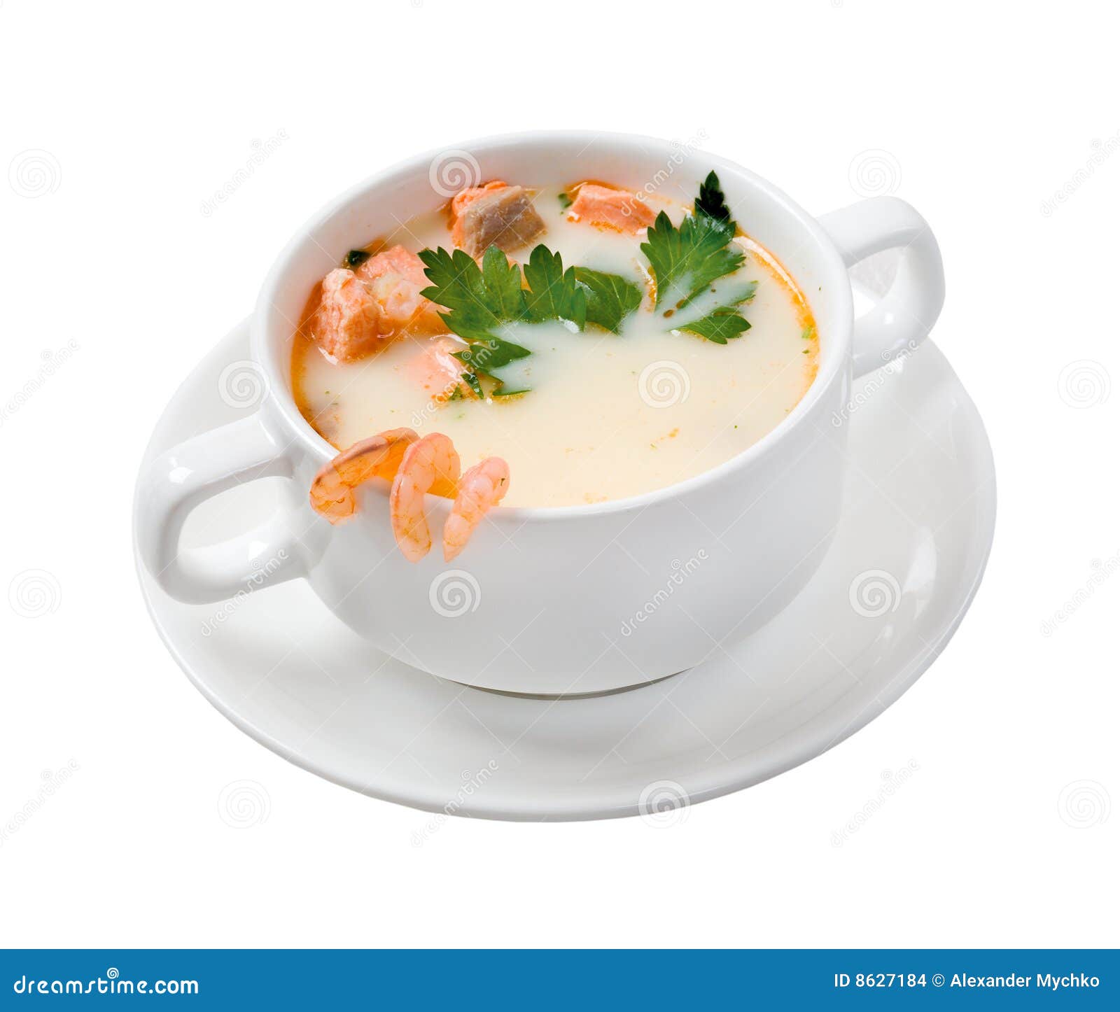 Soup with seafood.isolated stock photo. Image of isolated 8627184