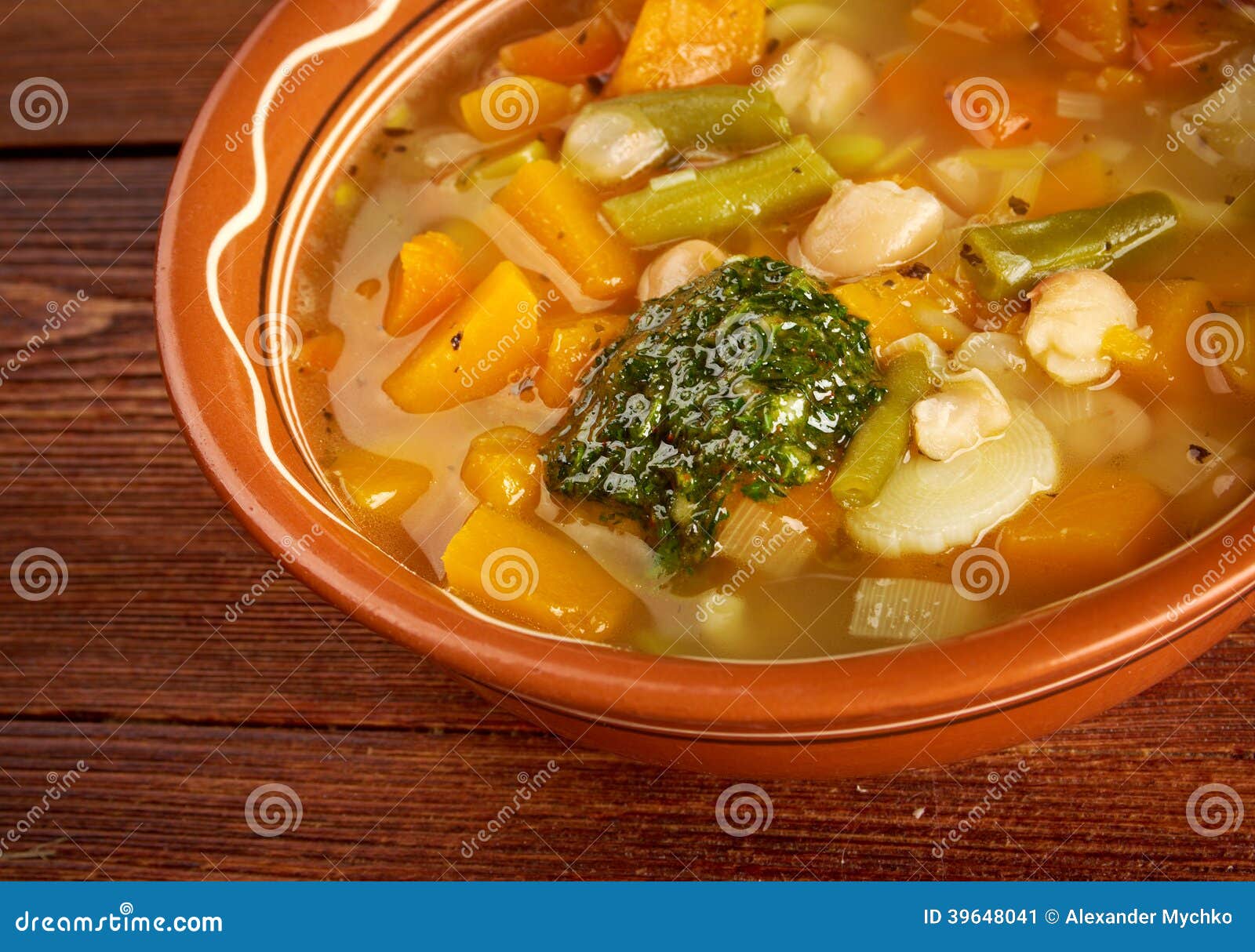 Soupe au Pistou stock image. Image of vegetables, beans 39648041