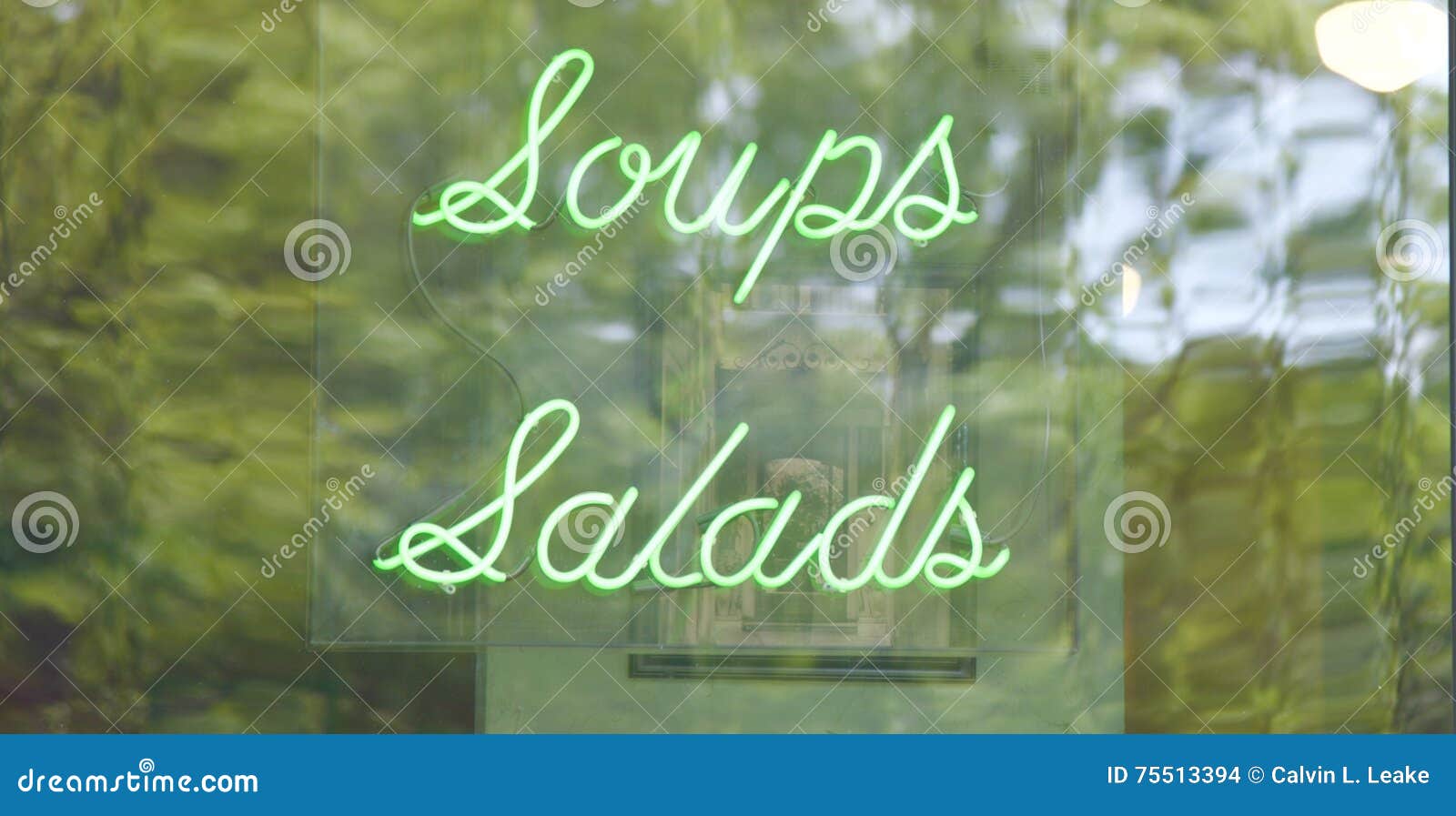 soups and salads sign