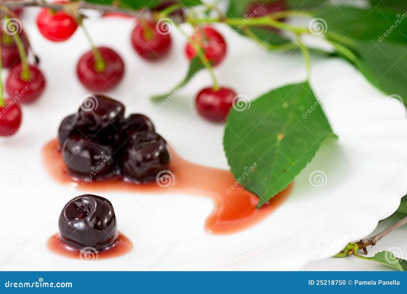 Sour cherries in syrup stock photo. Image of sugary, sweet 25218750