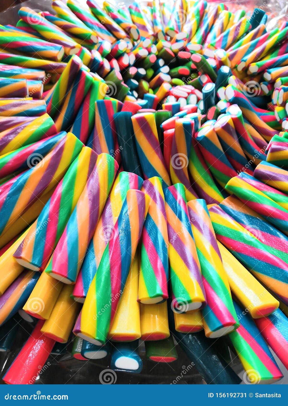 Sour Jelly Strips in Candy Shop. Colorful Chewing Marmalade for Background  Stock Image - Image of background, flavor: 156192731