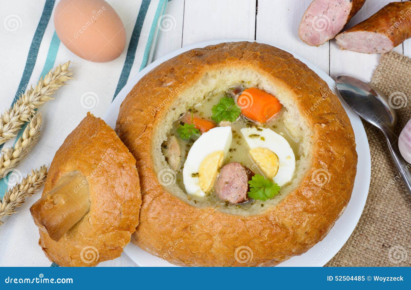 Sour rye soup stock image. Image of bread, poland, boiled 52504485