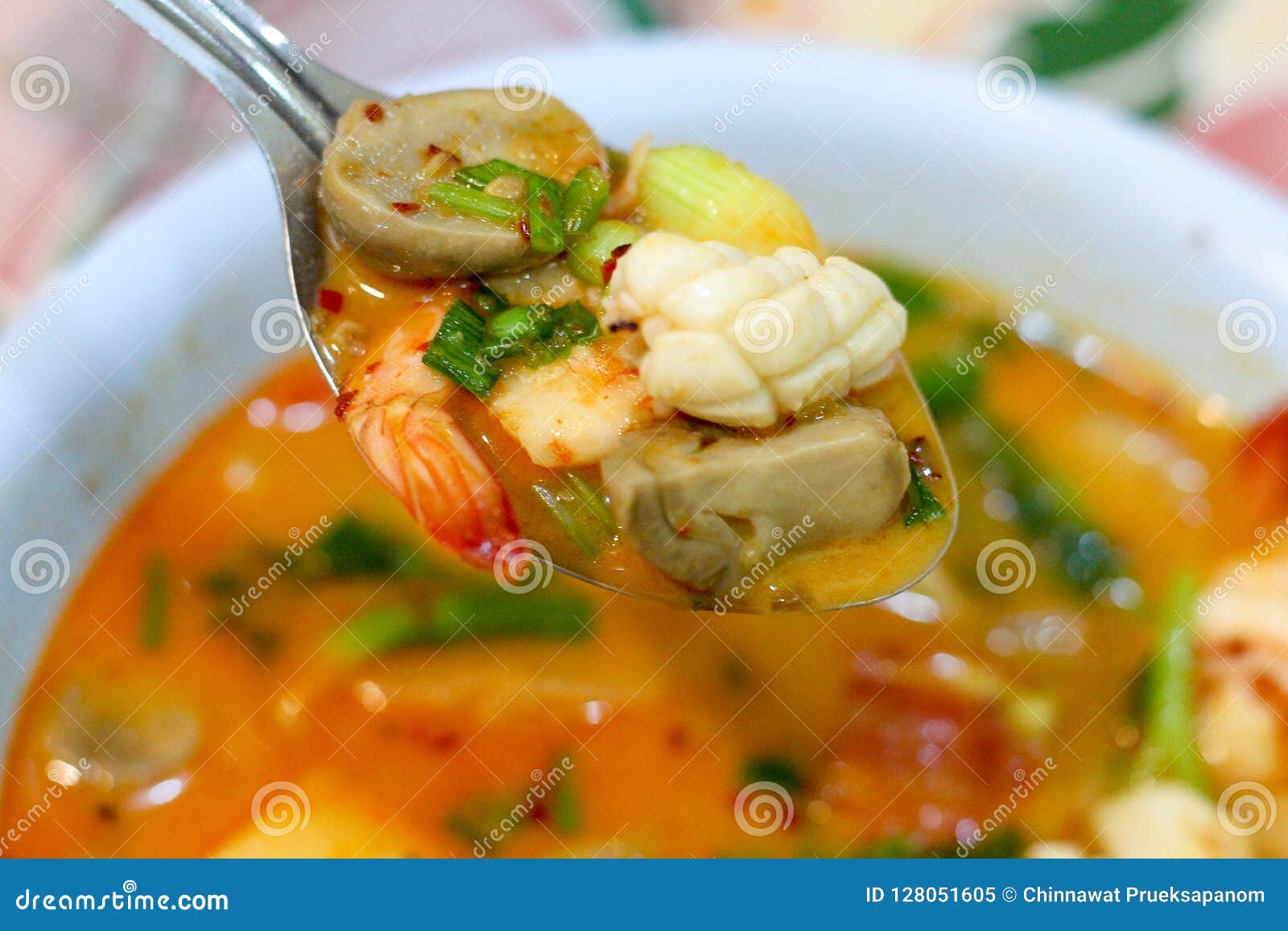 Hot and Sour Soup with Shrimp and Vegetable. Stock Image - Image of ...